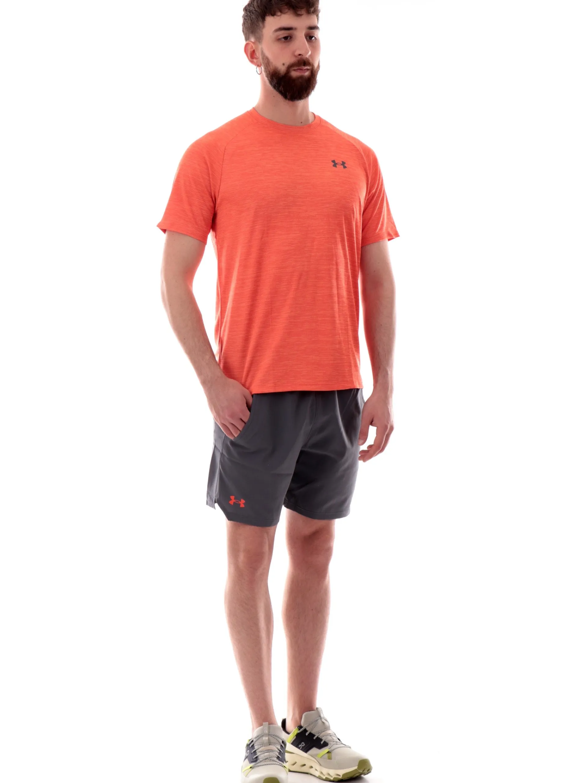 UNDER ARMOUR Bermuda*Pantaloncini grigi da Uomo con elastico logo Vanish Woven Shorts 13737180