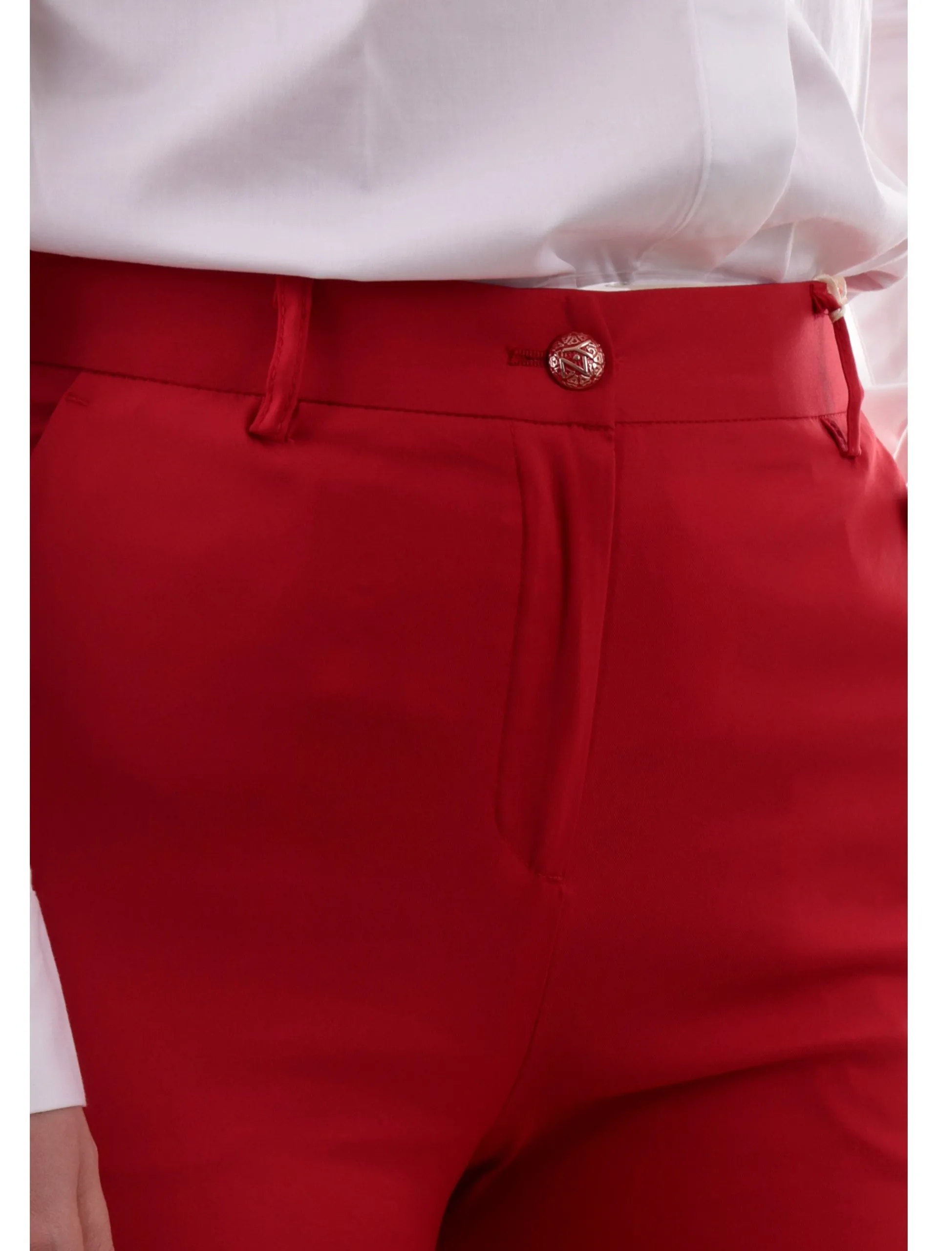 YES ZEE Pantaloni*Pantaloni a zampa rossi da donna P323KD00