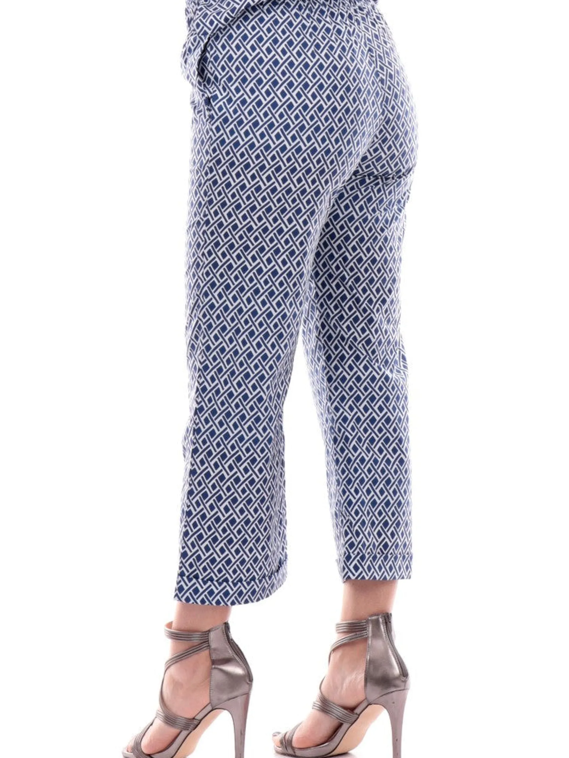 ANIS Pantaloni*Pantaloni blu da donna con risvolto 2431285