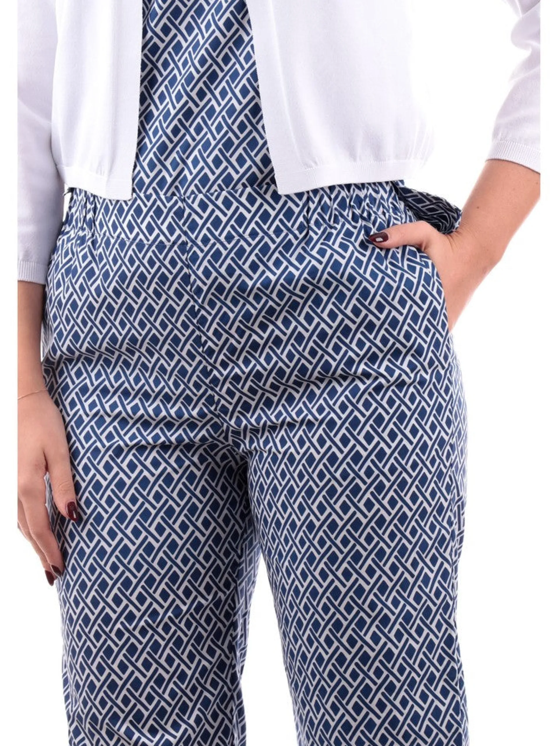 ANIS Pantaloni*Pantaloni blu da donna con risvolto 2431285