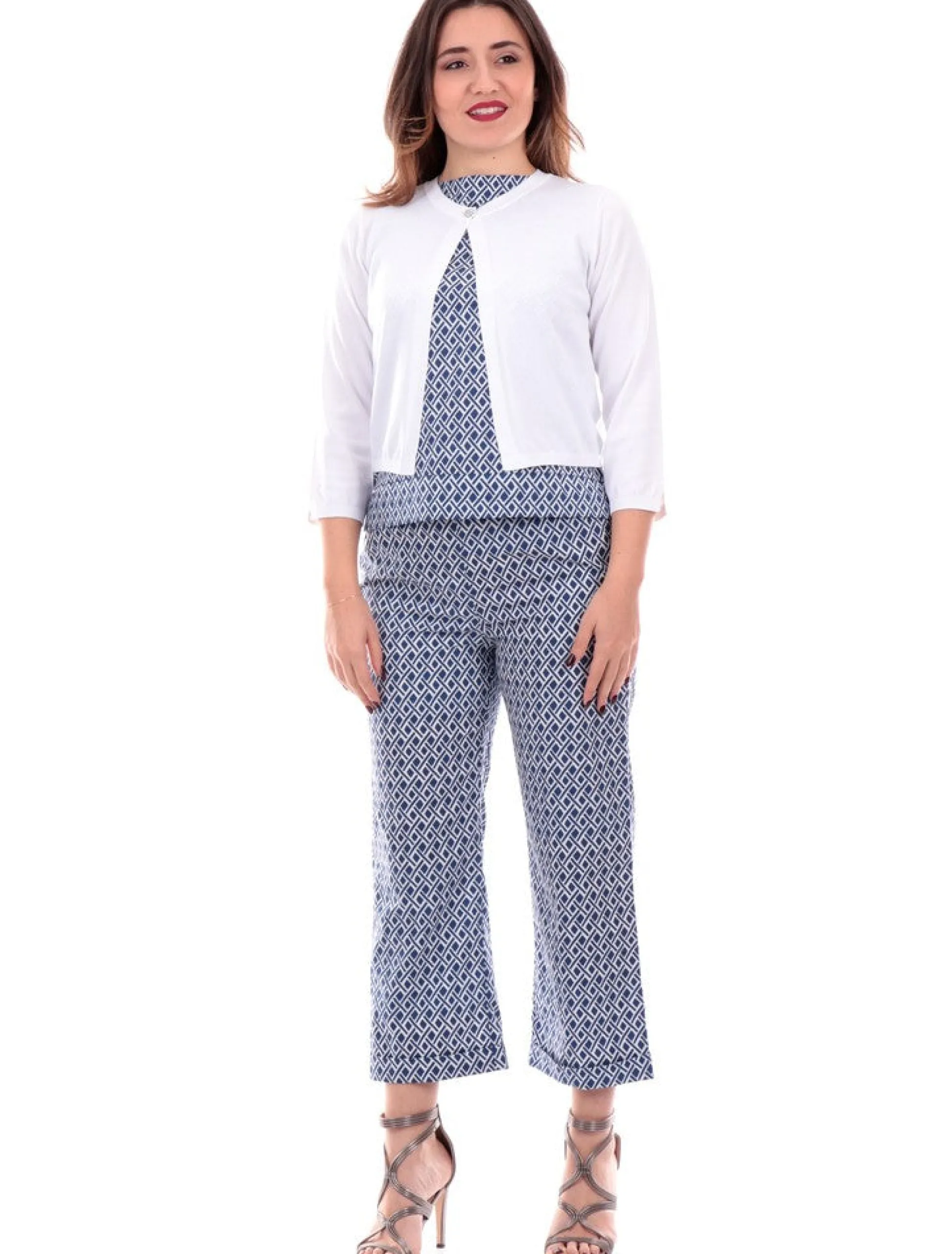 ANIS Pantaloni*Pantaloni blu da donna con risvolto 2431285