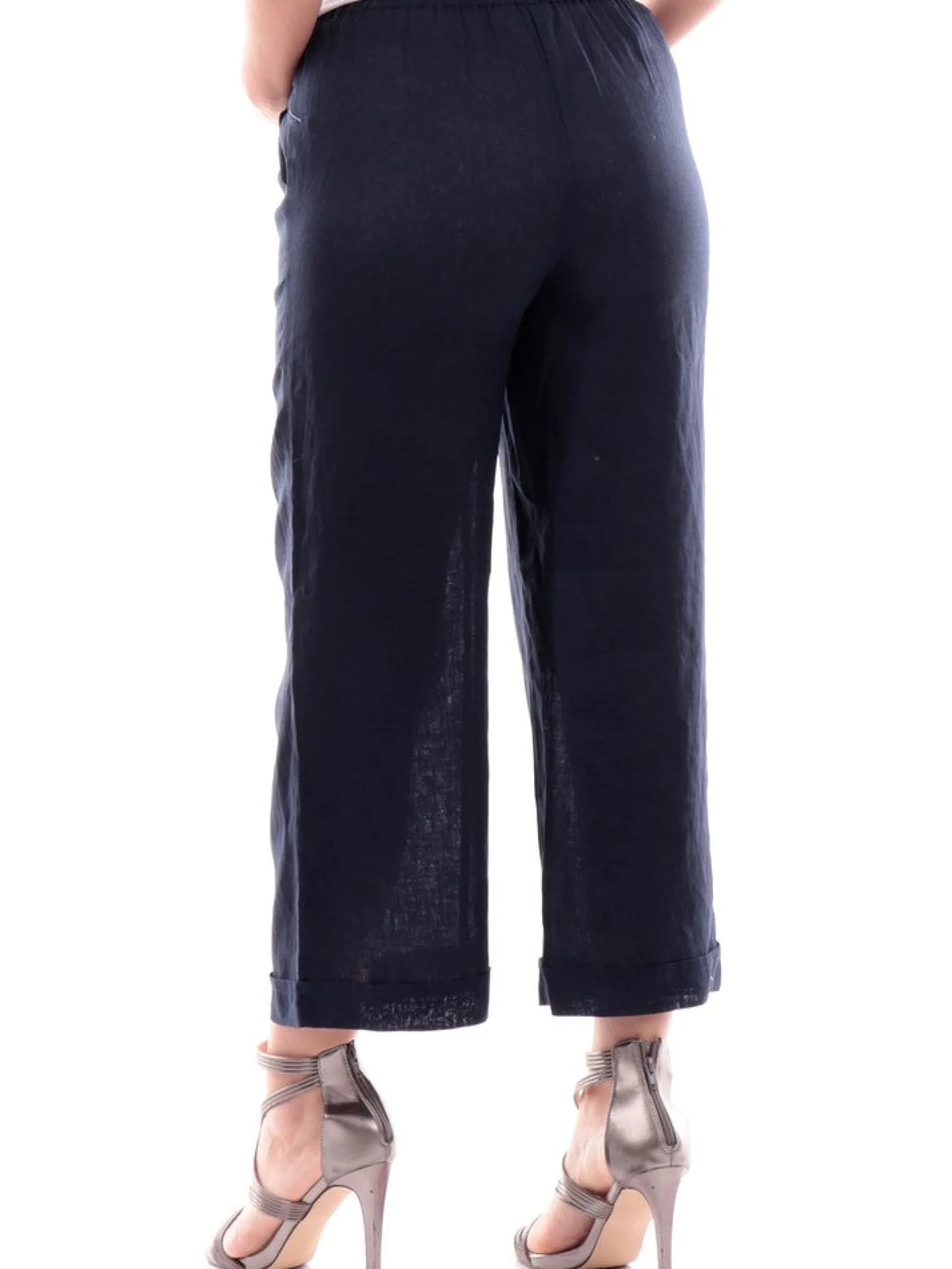 ANIS Pantaloni*Pantaloni blu lino da donna 2431386