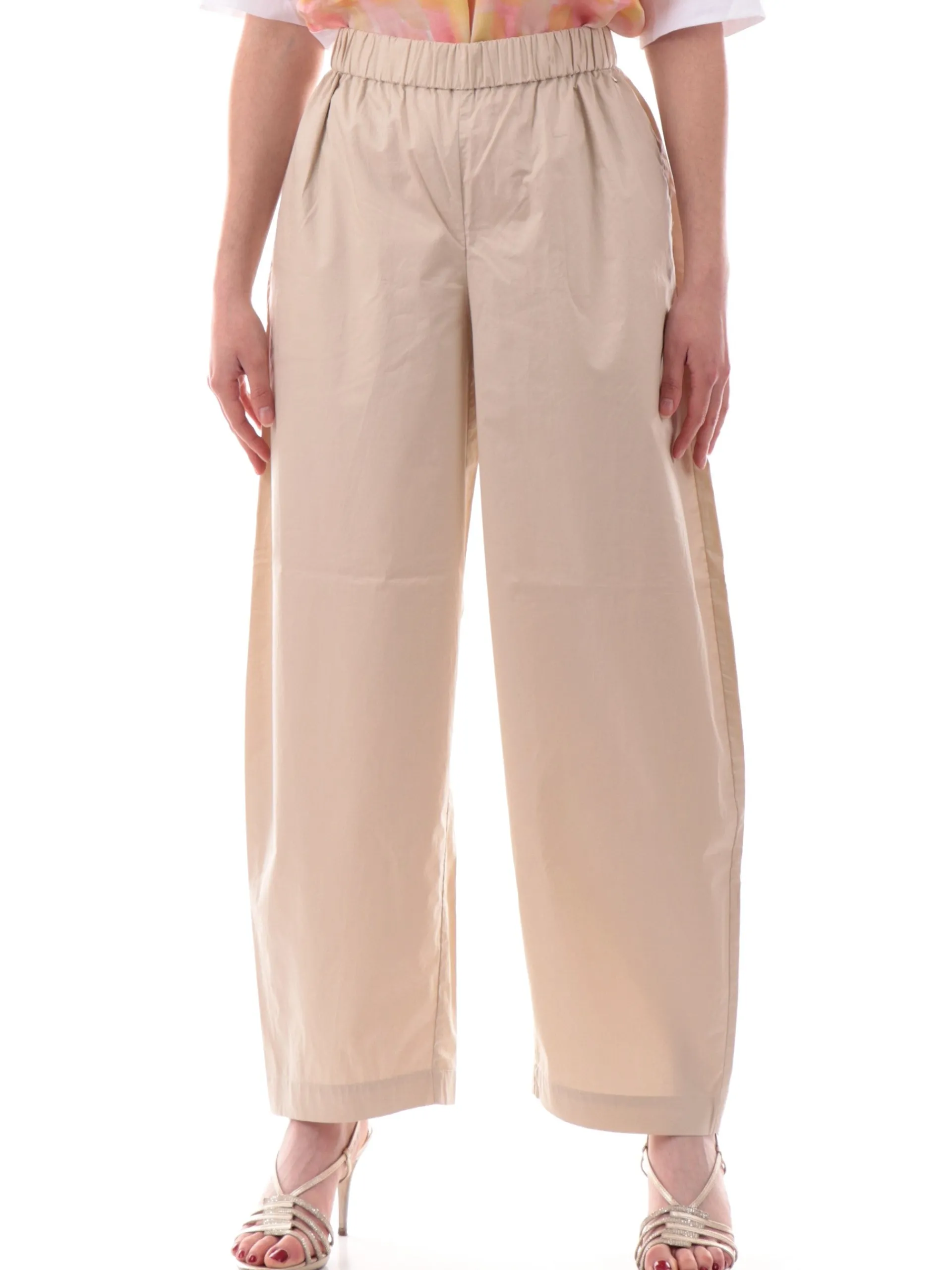 ARMANI EXCHANGE Pantaloni*Pantaloni AX palazzo beige da donna con banda elastica XW000475AF12812 U1092