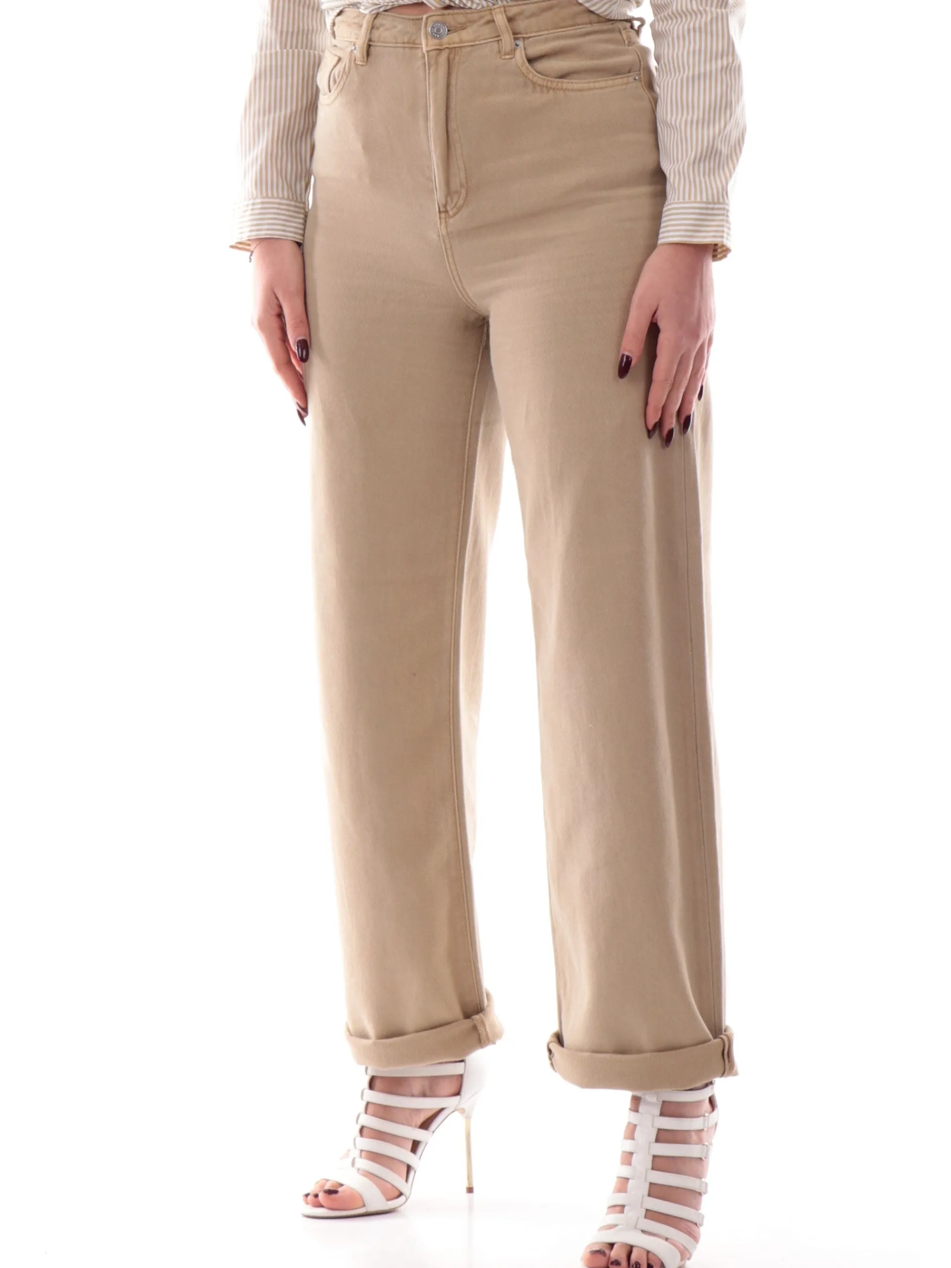 ARMANI EXCHANGE Pantaloni*Pantaloni AX vita alta beige da donna XW000100AF12858 U6218