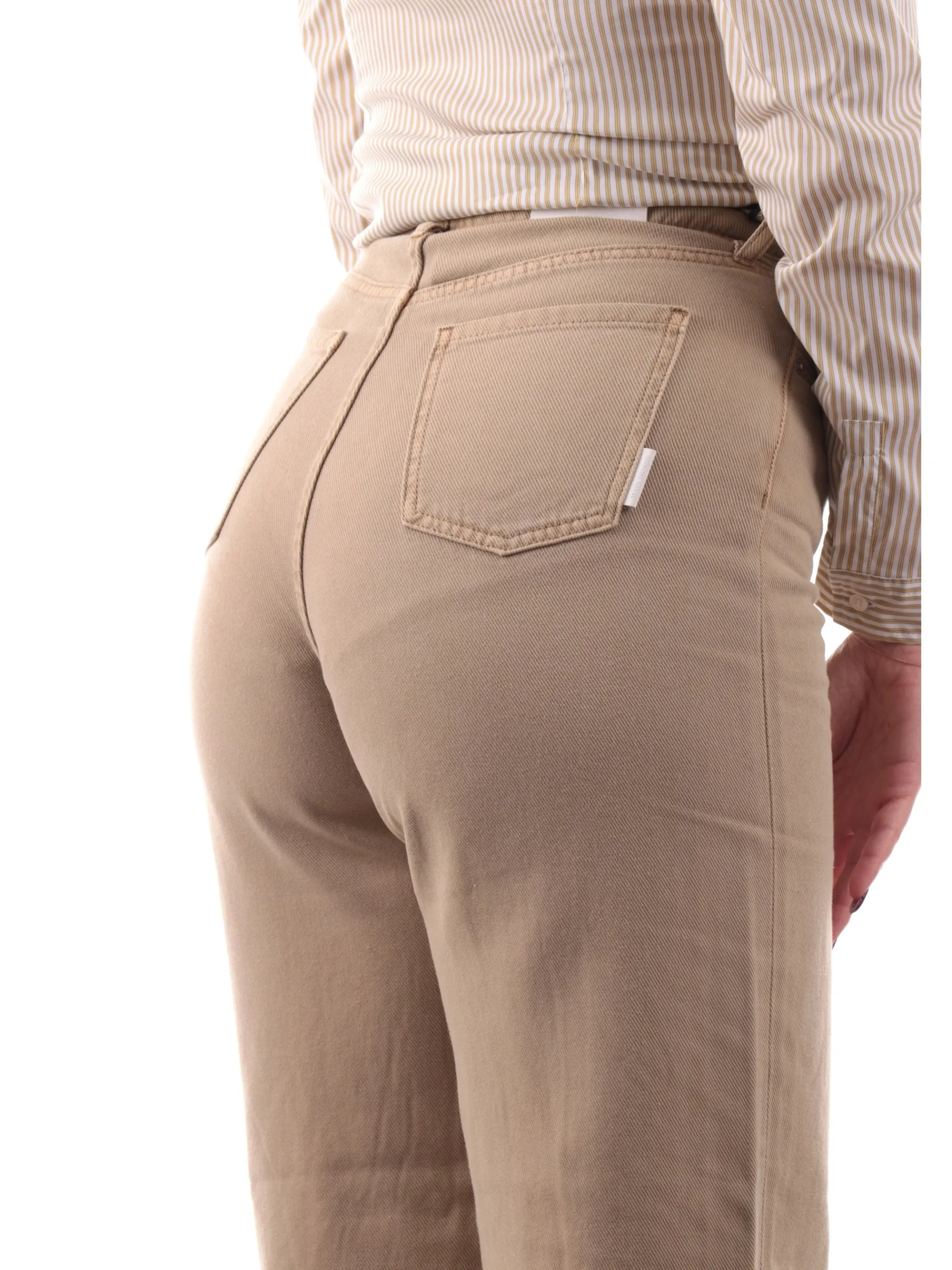 ARMANI EXCHANGE Pantaloni*Pantaloni AX vita alta beige da donna XW000100AF12858 U6218