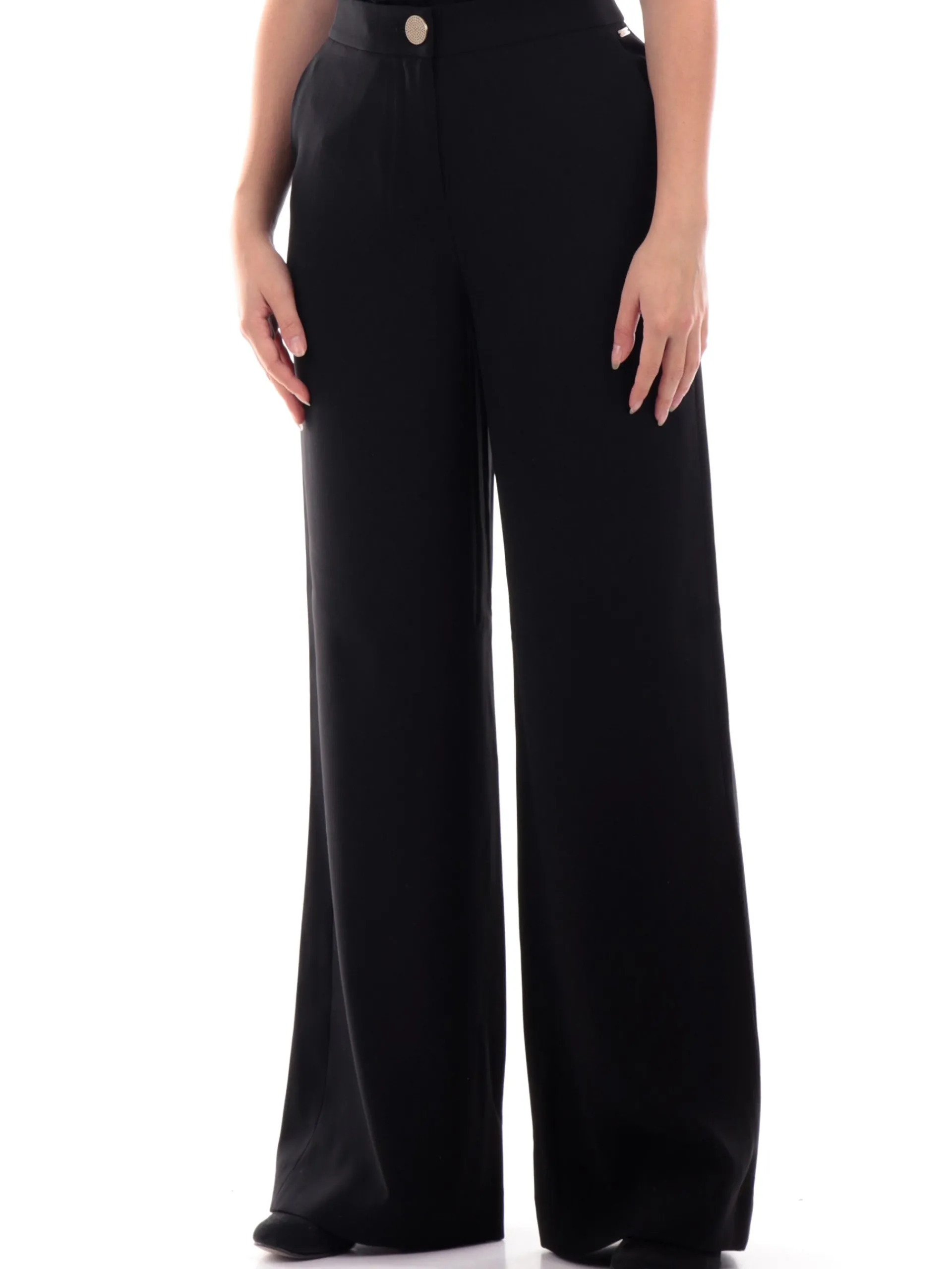 ARMANI EXCHANGE Pantaloni*Pantaloni neri da donna a zampa 6DYP34YN4YZ
