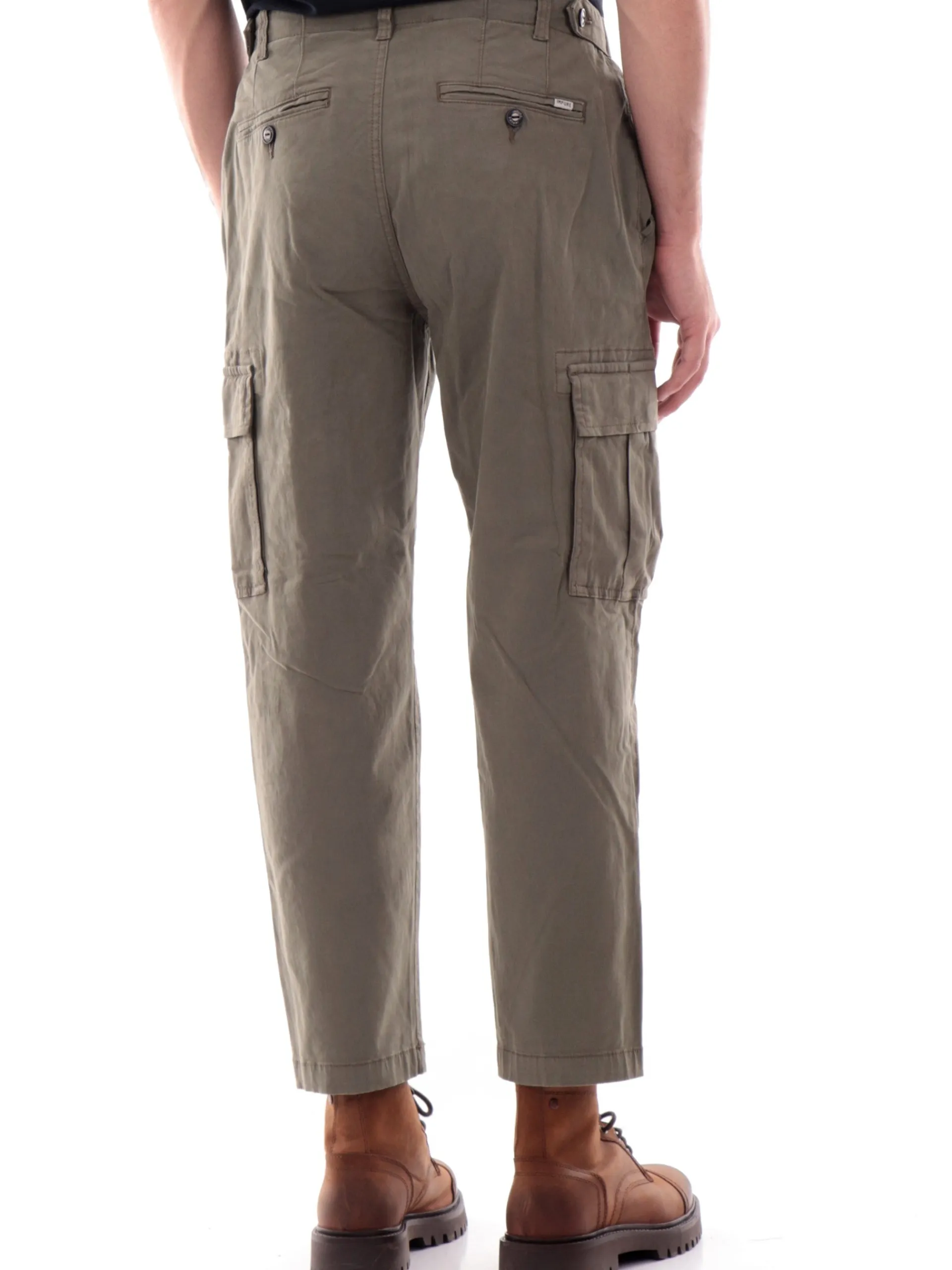 IMPURE Pantaloni*Pantaloni cargo verdi da uomo NASH