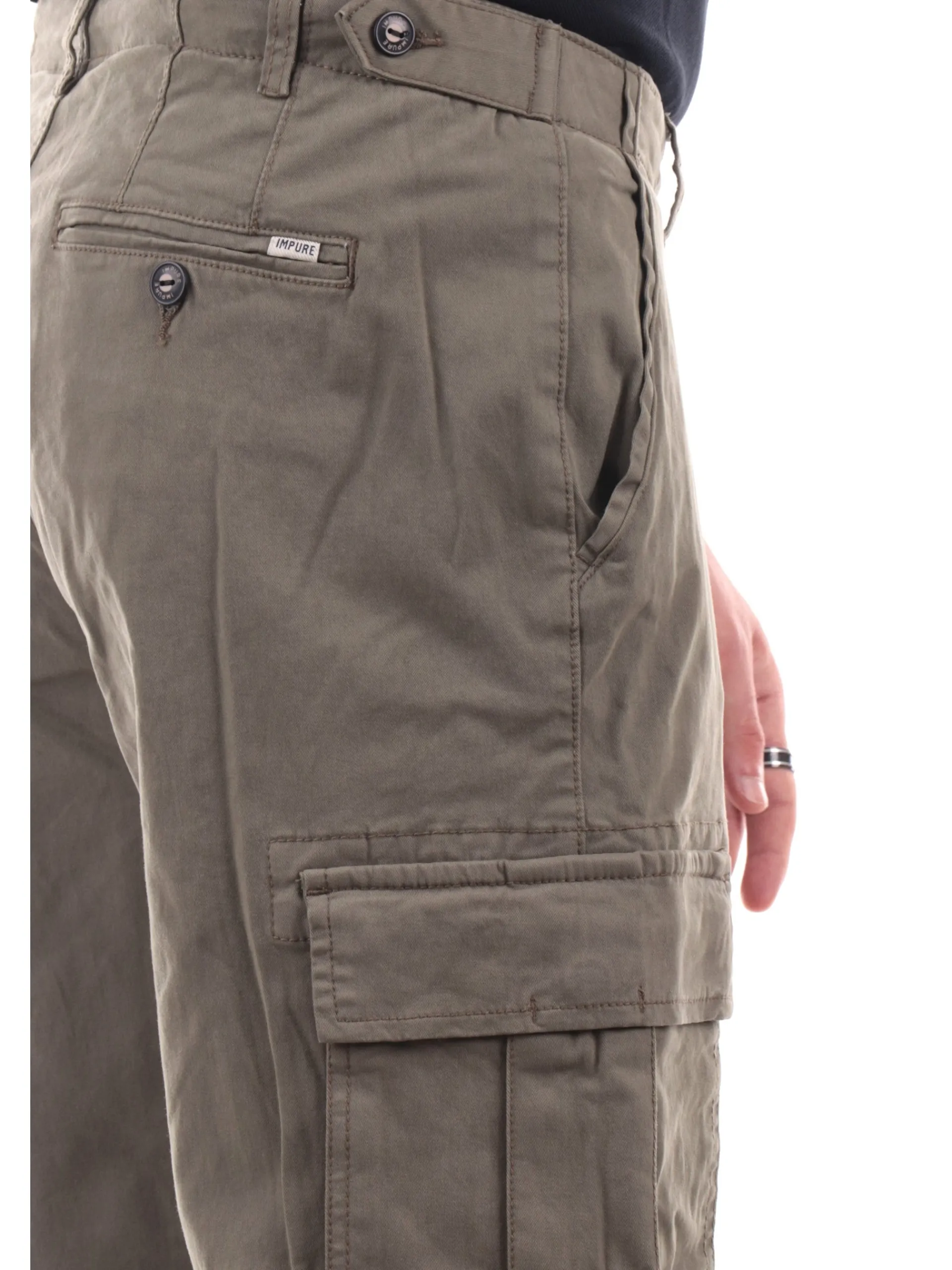 IMPURE Pantaloni*Pantaloni cargo verdi da uomo NASH