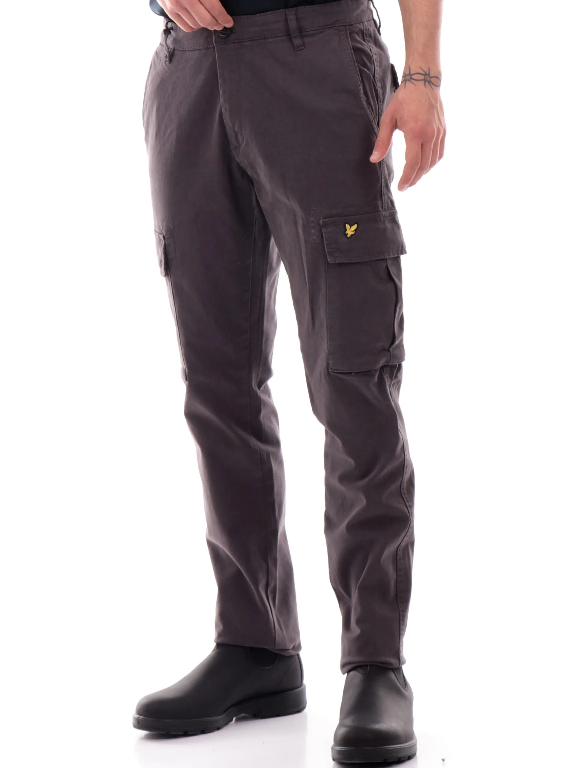 LYLE & SCOTT Pantaloni*Pantaloni cargo Lyle Scott grigi da uomo tasconi TR2109ITA