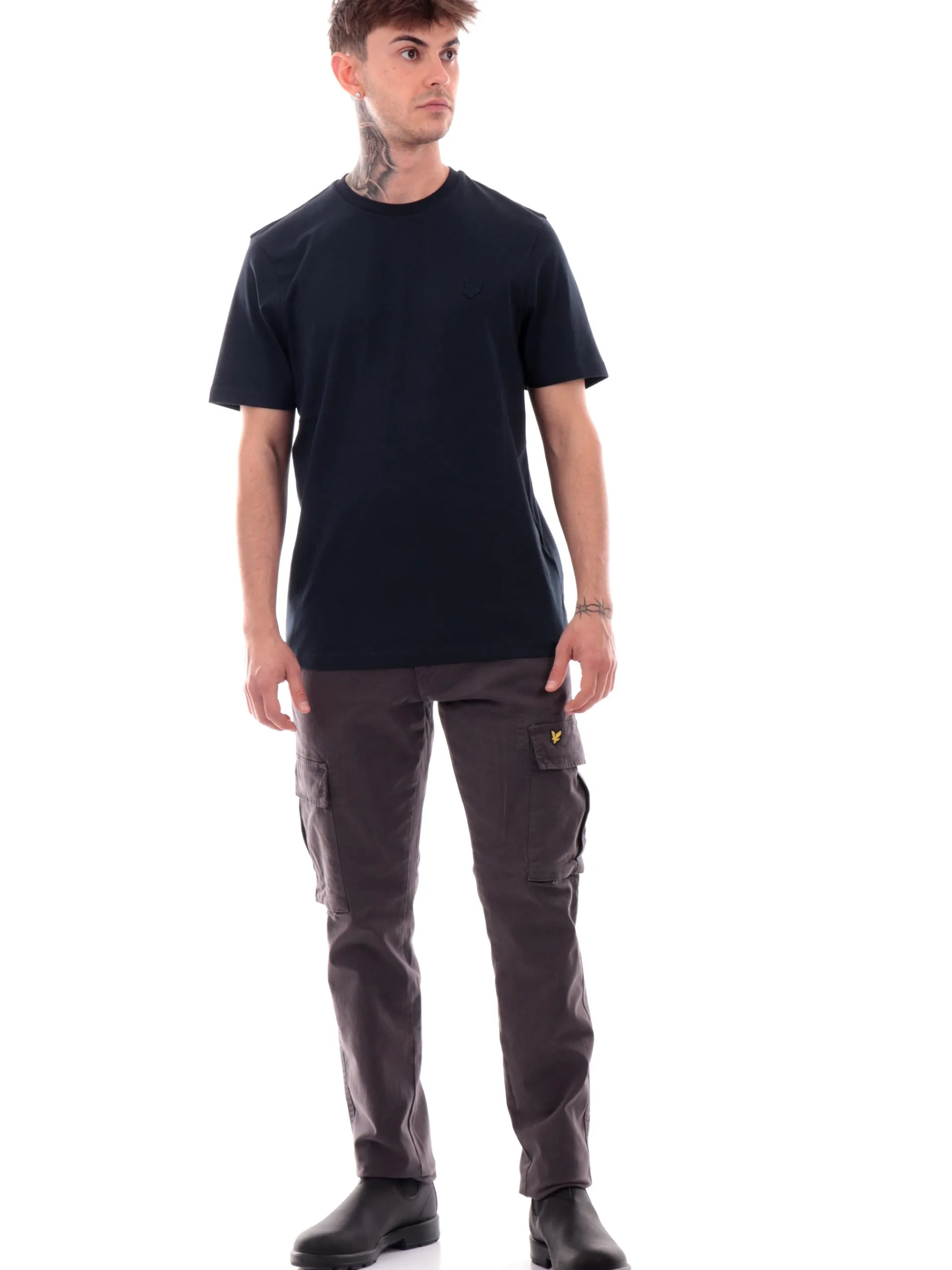 LYLE & SCOTT Pantaloni*Pantaloni cargo Lyle Scott grigi da uomo tasconi TR2109ITA