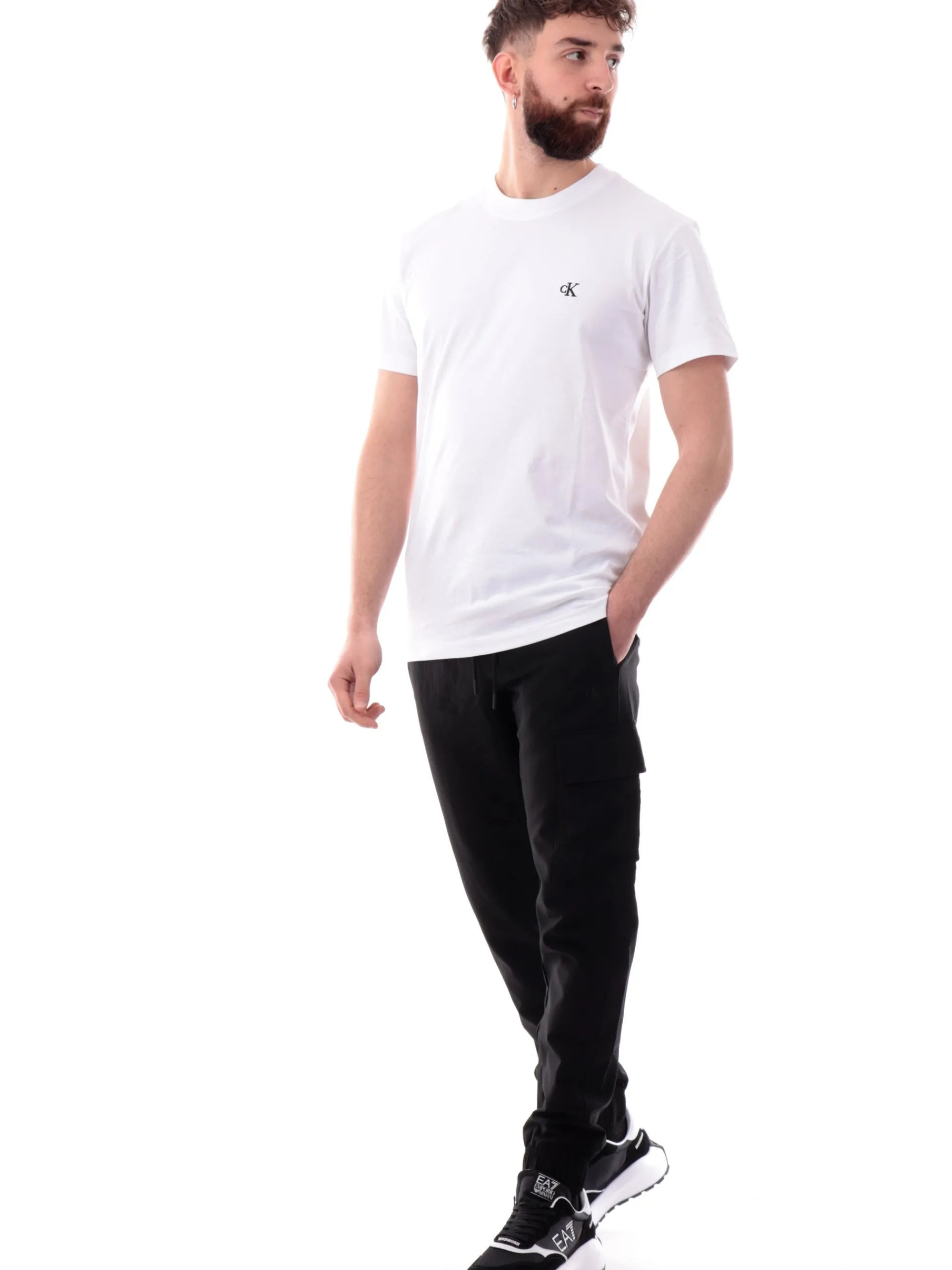 CALVIN KLEIN Pantaloni*Pantaloni Cargo neri da uomo tecnici J30J326765