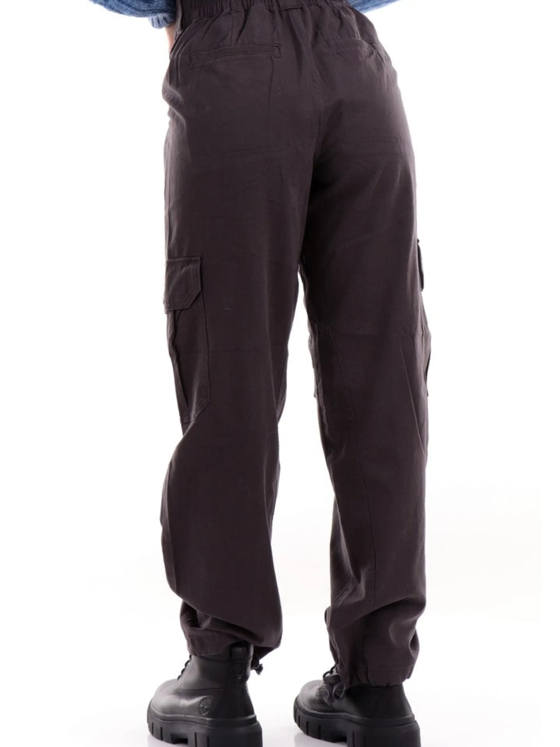 ONLY Pantaloni*Pantaloni cargo grigi da donna 15307195