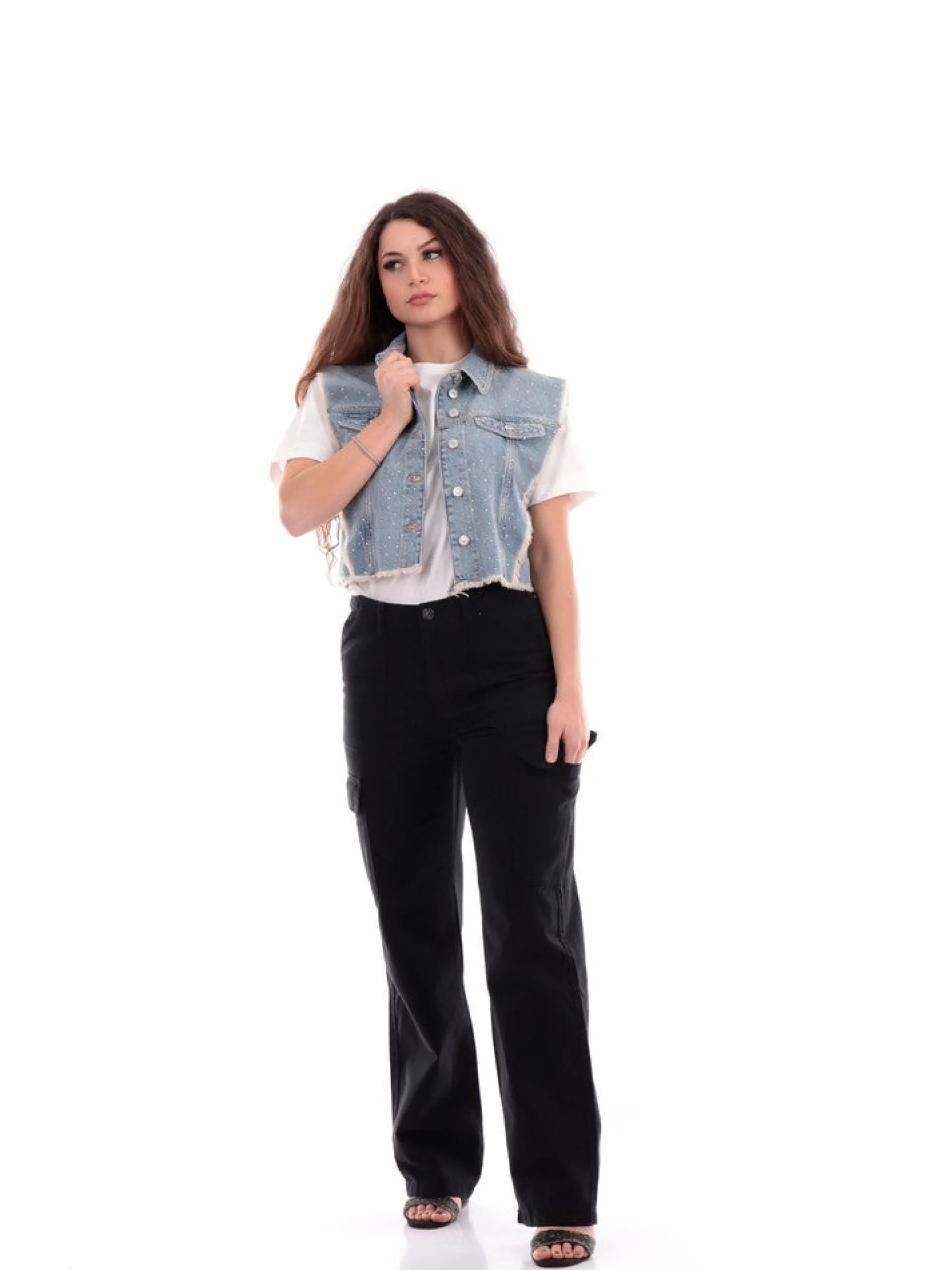 ONLY Pantaloni*Pantaloni cargo Neri da donna 15300976