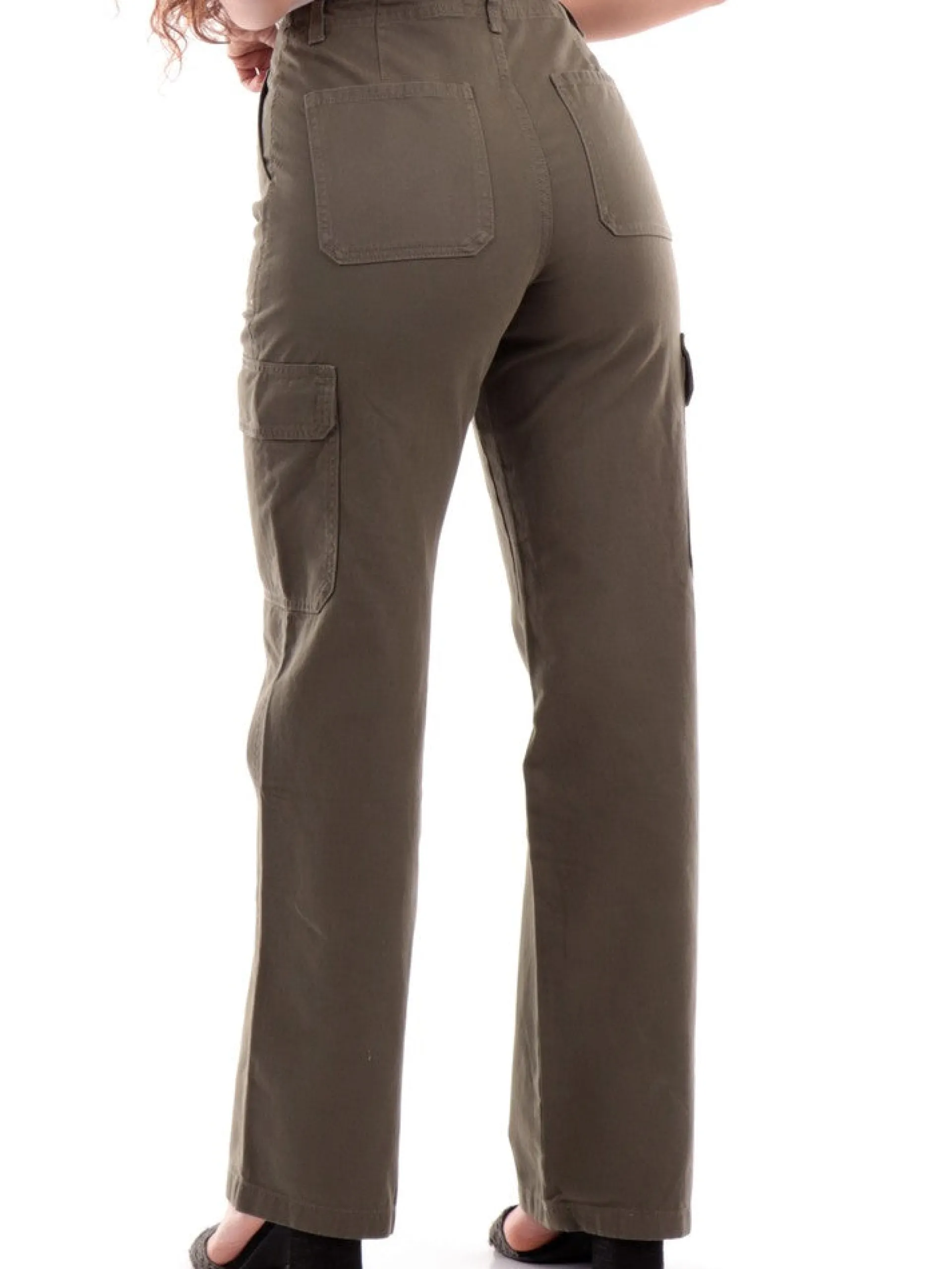 ONLY Pantaloni*Pantaloni cargo verdi Militari da donna 15300976