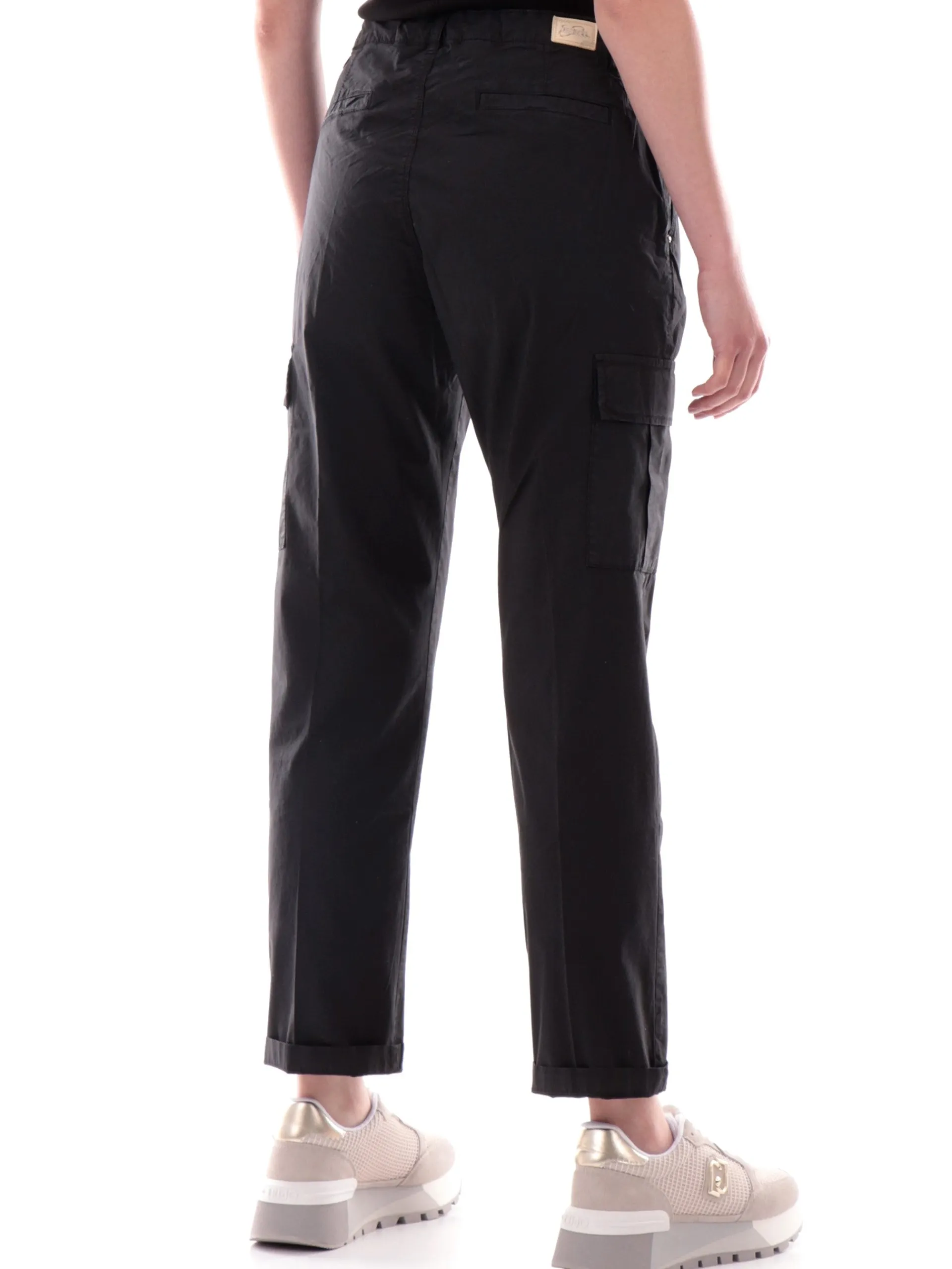 YES ZEE Pantaloni*Pantaloni cargo blu da donna con risvolto P341WV00