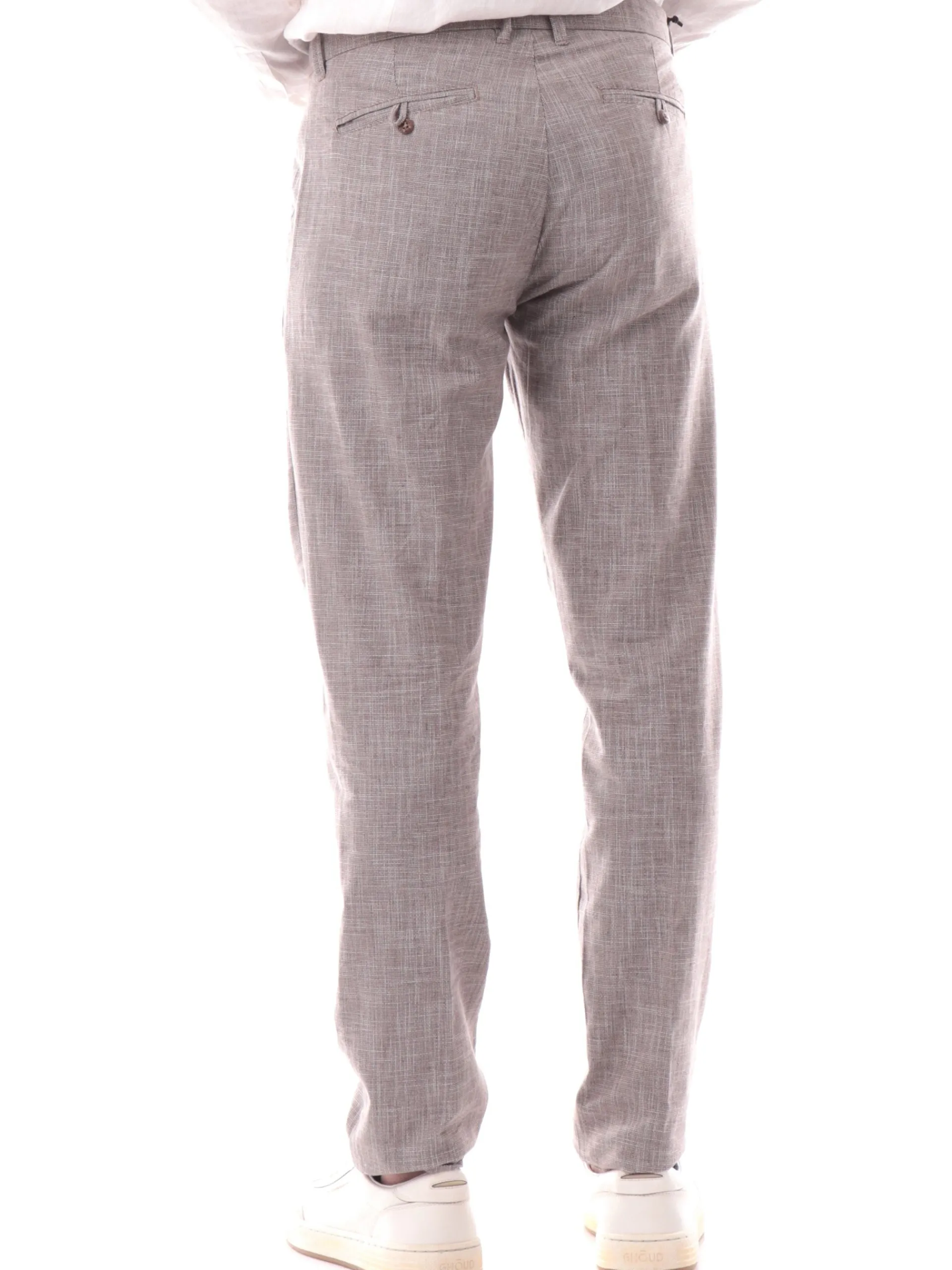 YES ZEE Pantaloni*Pantaloni cerimonia Chino rigati da uomo misto lino P660PW00