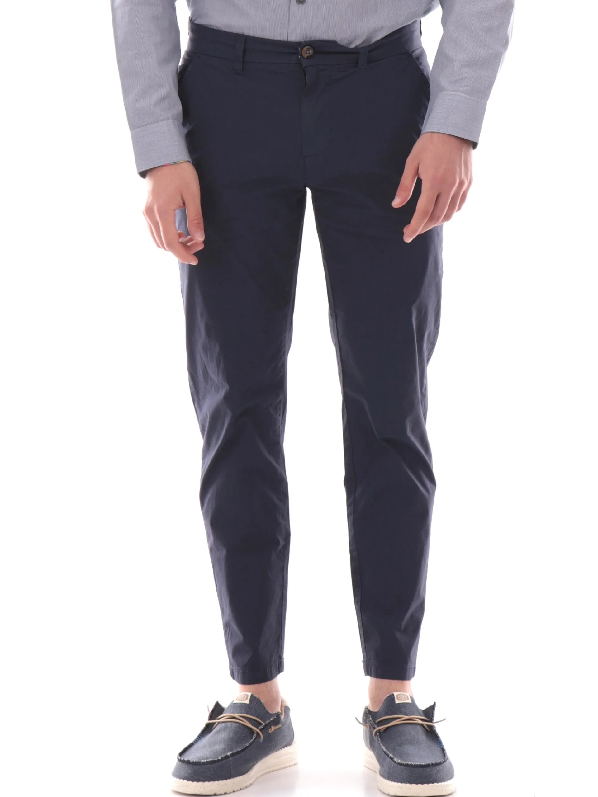 IMPURE Pantaloni*Pantaloni Chino blu da uomo in cotone BLAKE