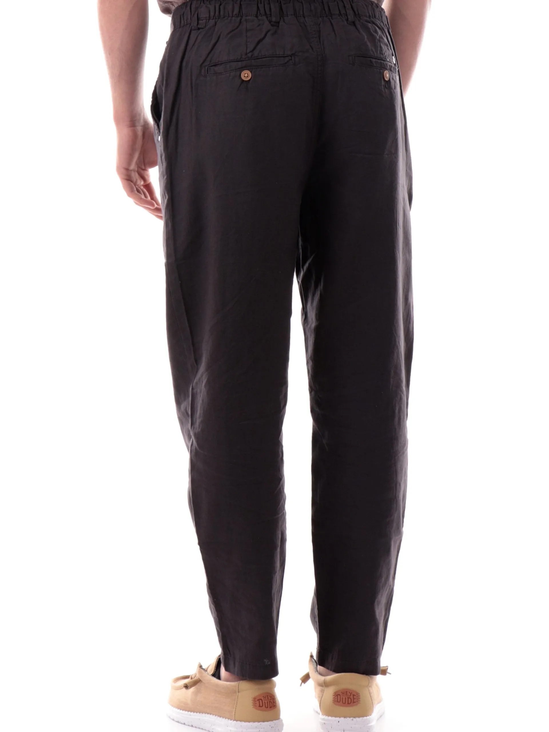 IMPURE Pantaloni*Pantaloni Chino neri da uomo in lino MILES
