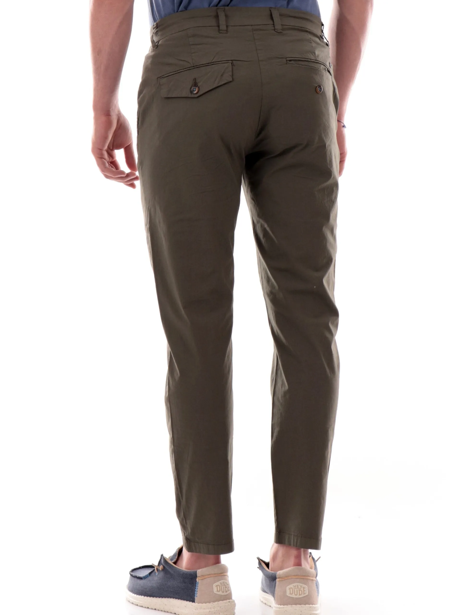IMPURE Pantaloni*Pantaloni Chino verdi da uomo in cotone BLAKE