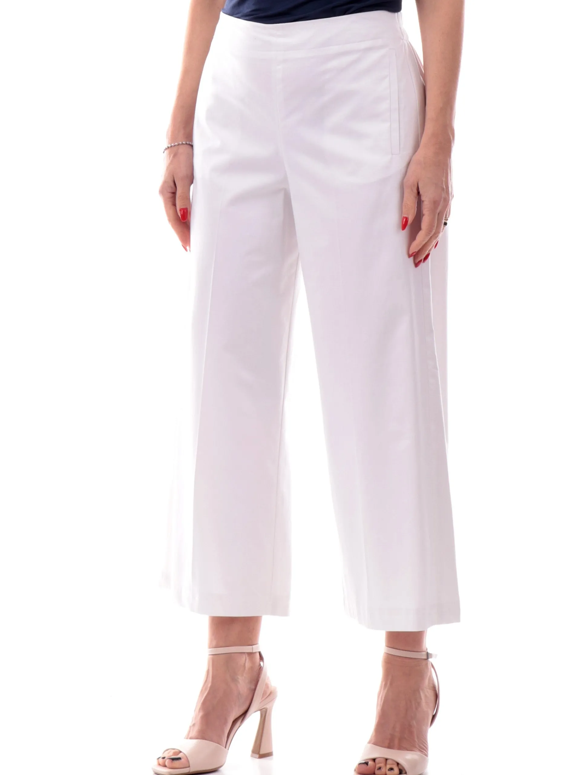 EMME MARELLA Pantaloni*Pantaloni crop bianchi da donna TISBE