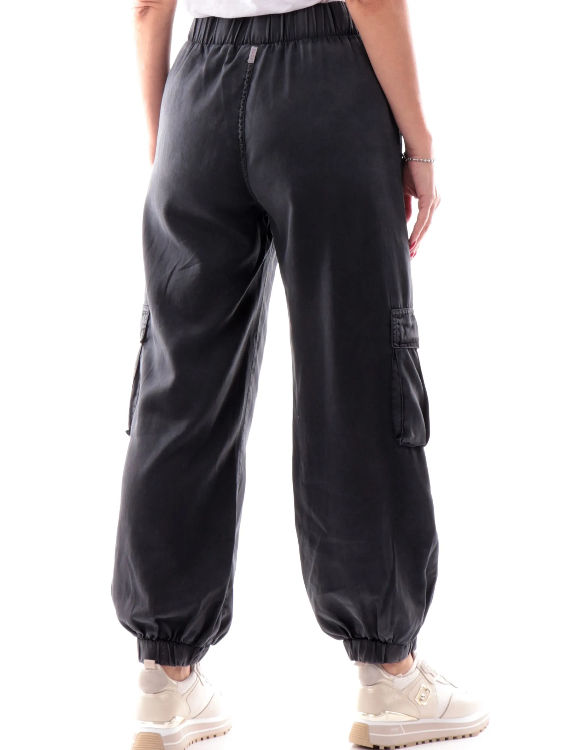 DEHA Pantaloni*Pantaloni Cargo grigi da donna con tasconi D22377 10009