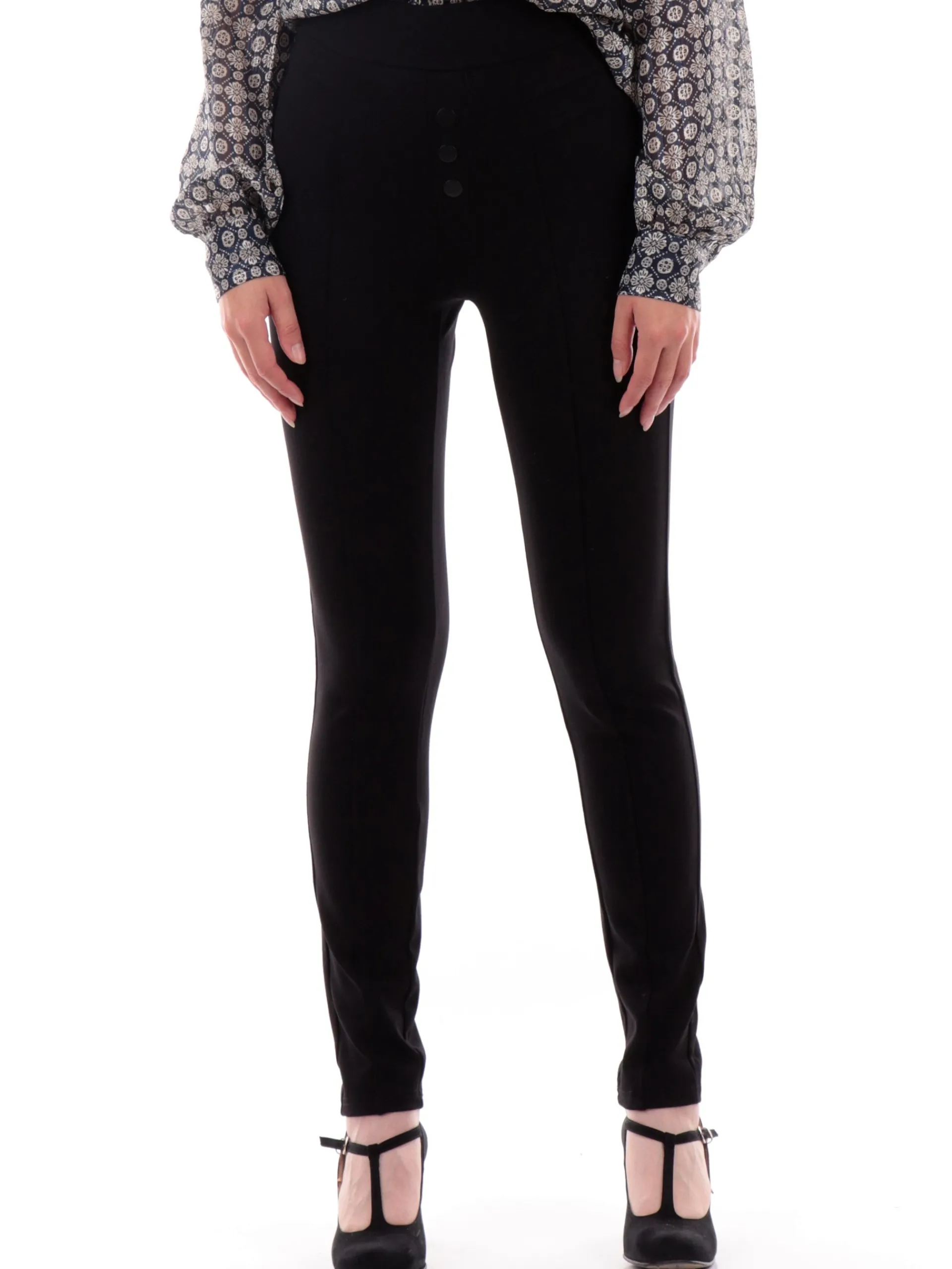 TIFFOSI Pantaloni*Pantaloni elastici neri da donna Ivone 7 10057225