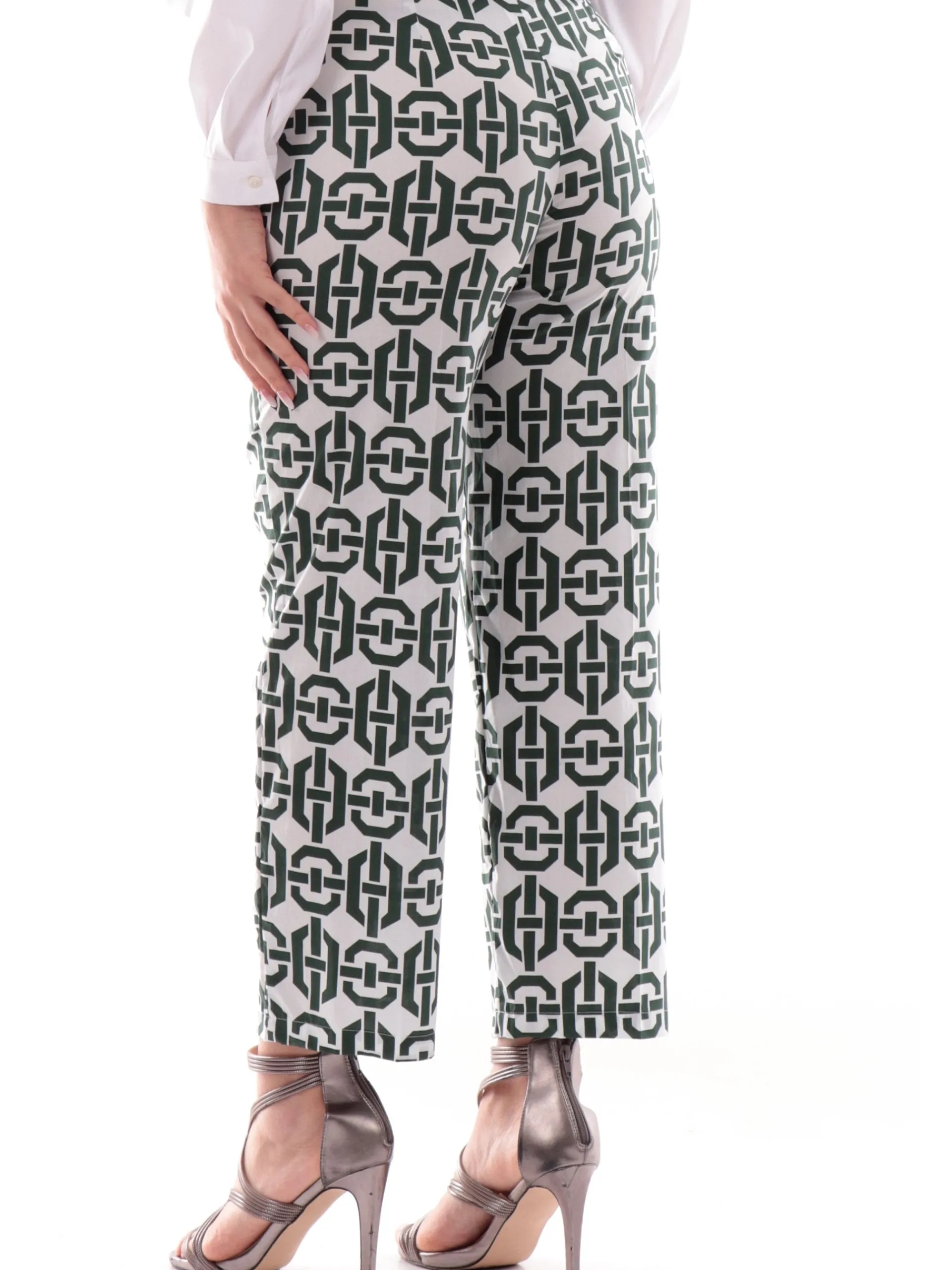 EMME MARELLA Pantaloni*Pantaloni Chino bianchi da donna fantasia foulard MUSA