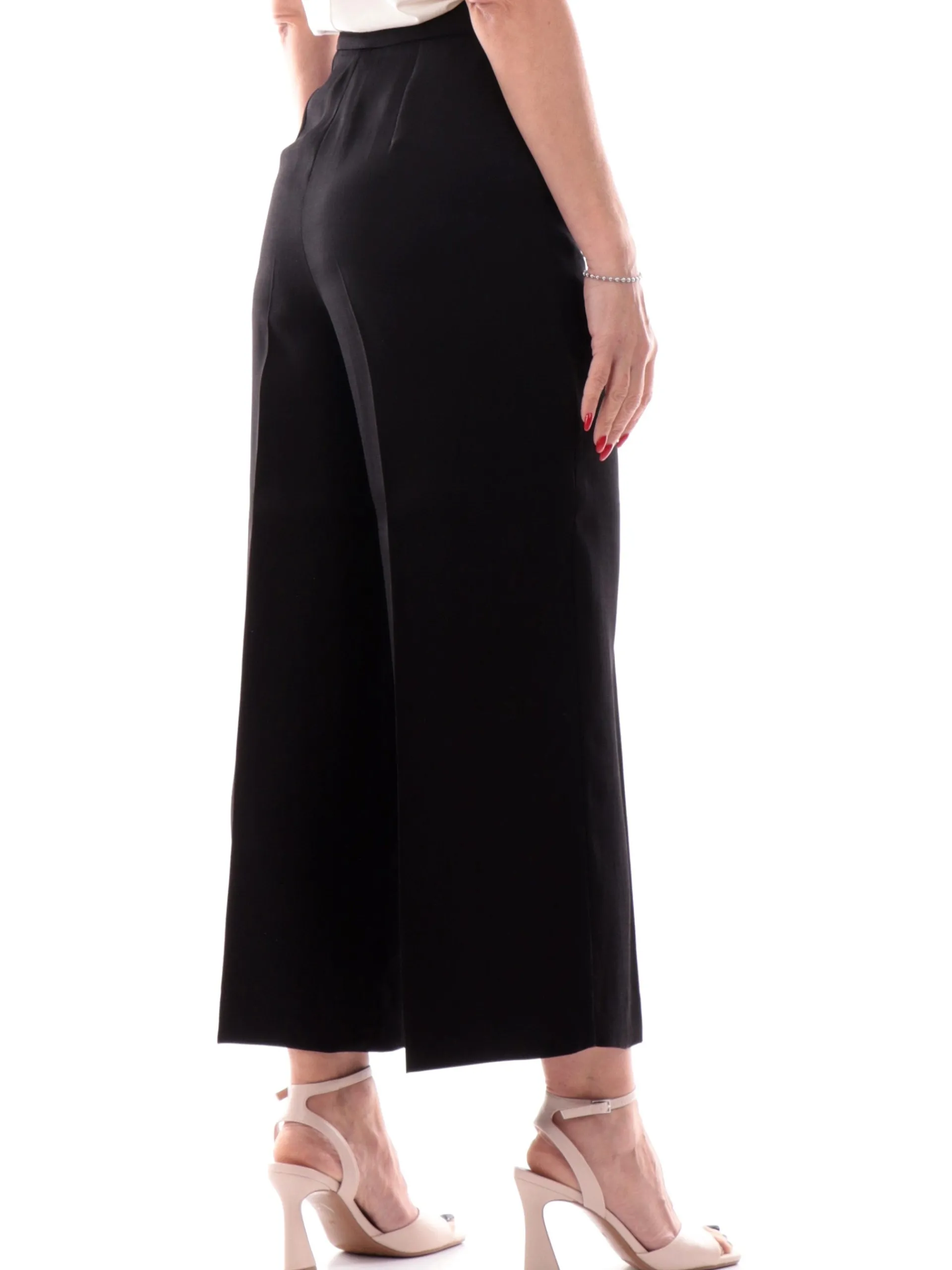 EMME MARELLA Pantaloni*Pantaloni Flare blu da donna lino ELETTRA2