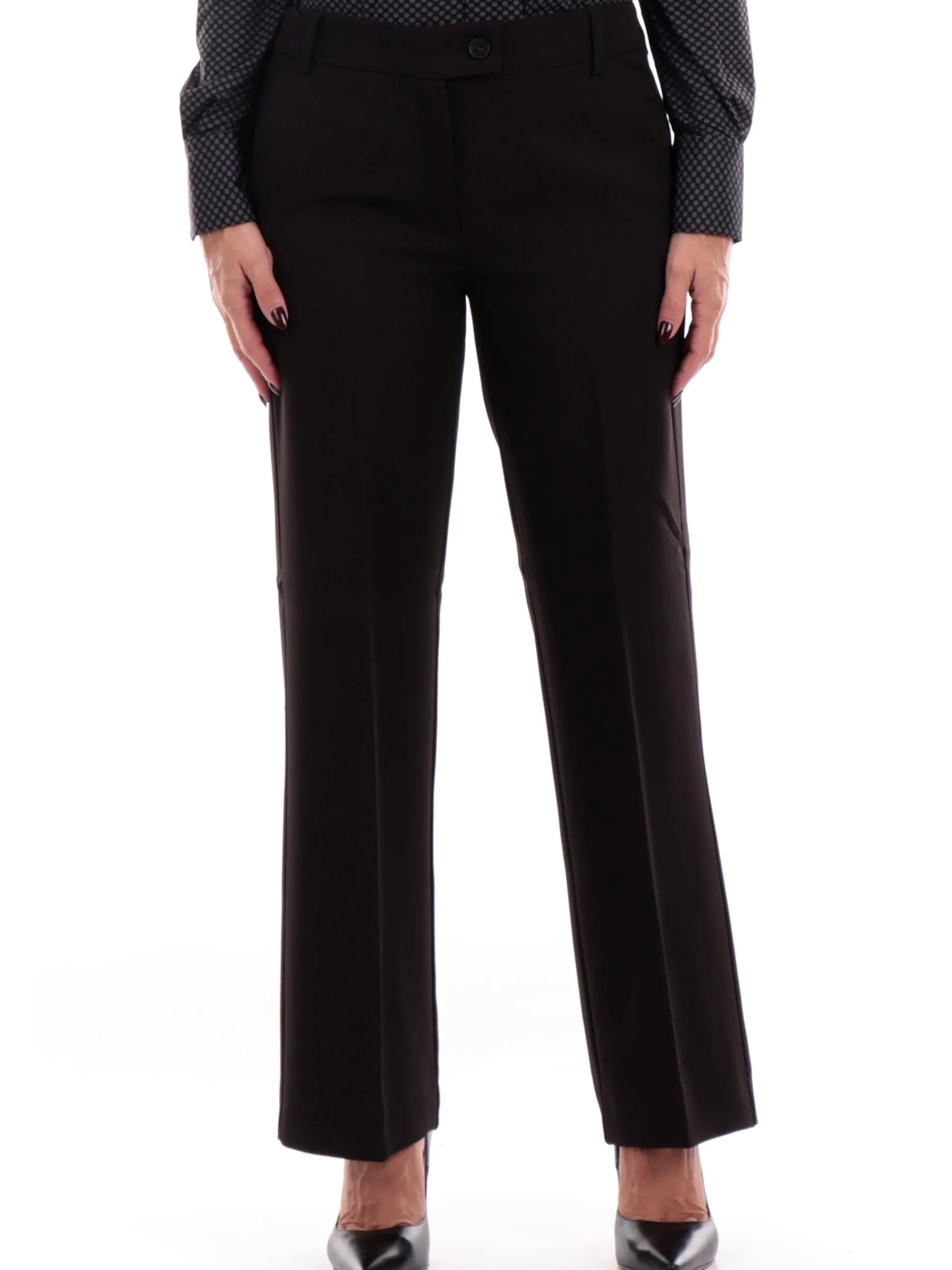 EMME MARELLA Pantaloni*Pantaloni neri da donna palazzo EFEBO