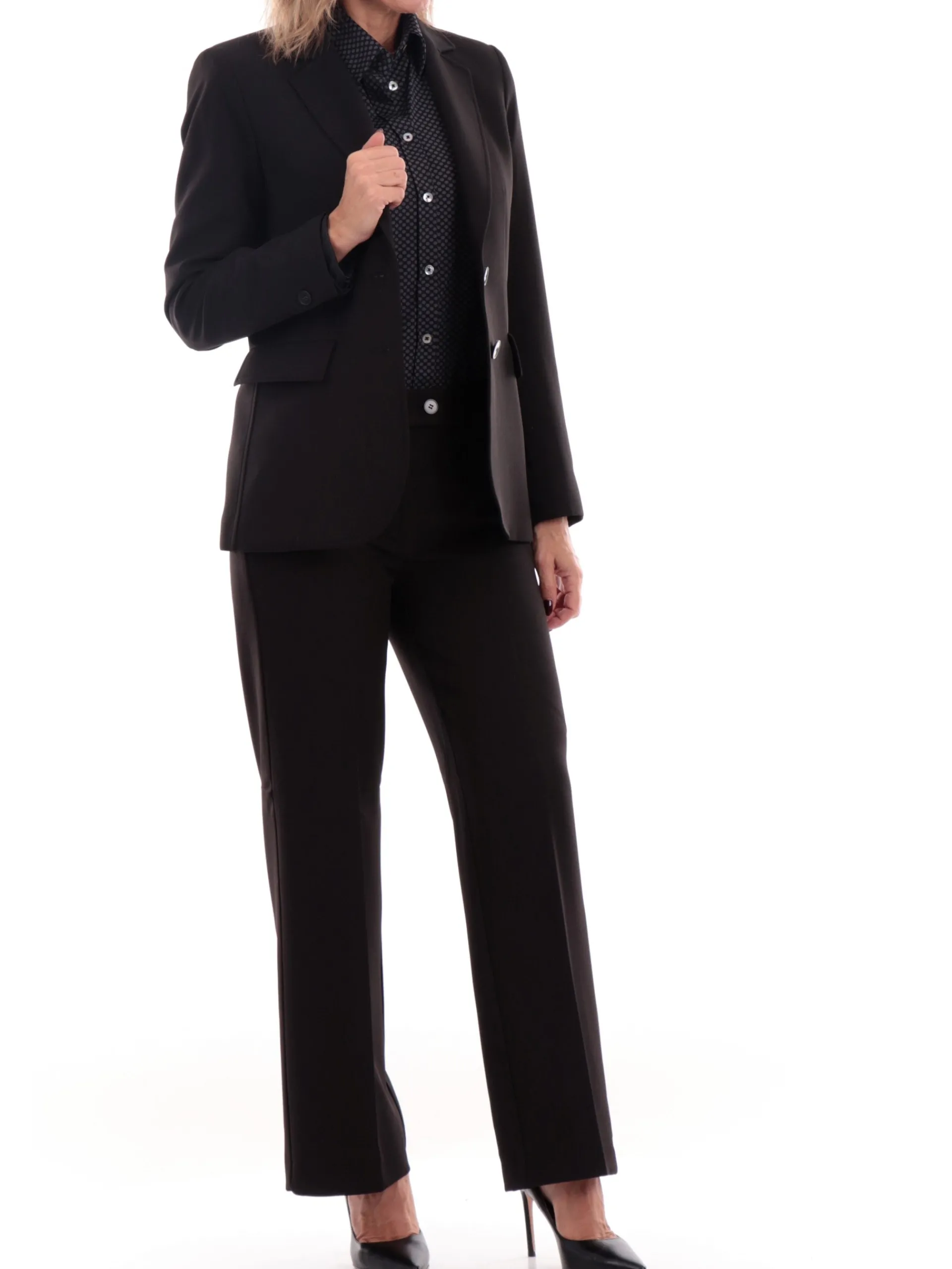 EMME MARELLA Pantaloni*Pantaloni neri da donna palazzo EFEBO