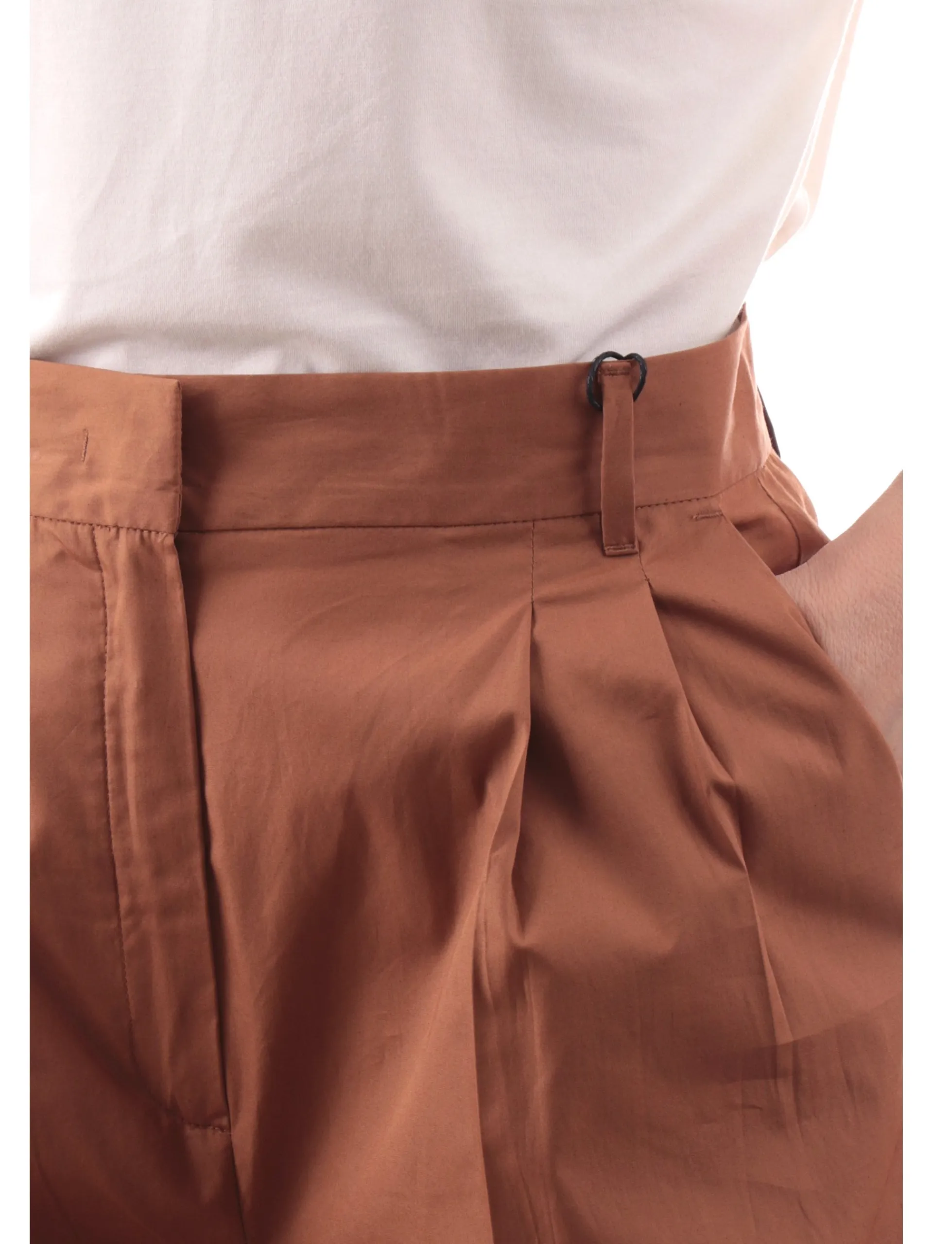 EMME MARELLA Pantaloni*Pantaloni palazzo marroni da donna in cotone MORINA