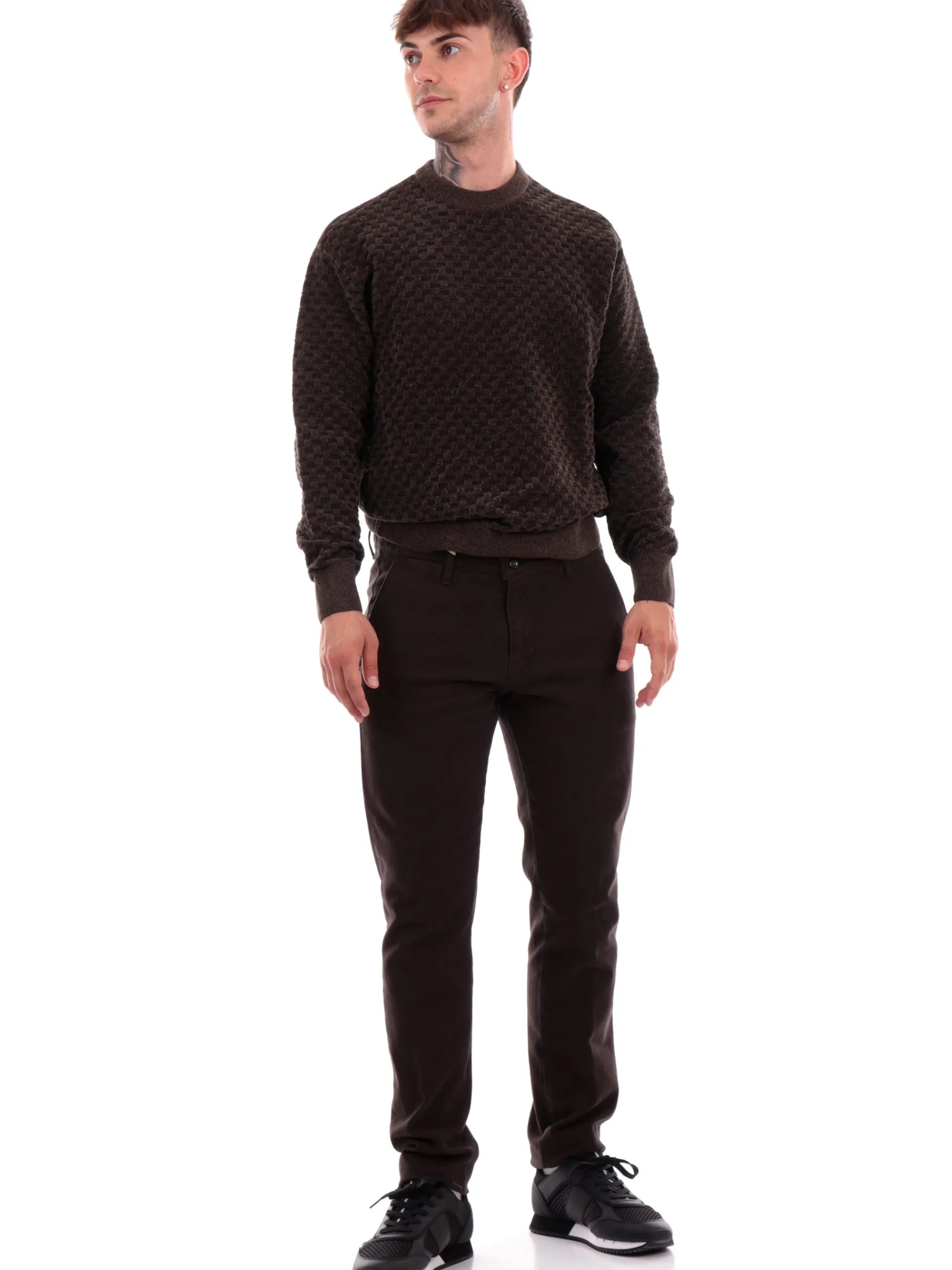 FOUR.TEN Pantaloni*Pantaloni Fourten marroni da uomo Chinos melange 224080000