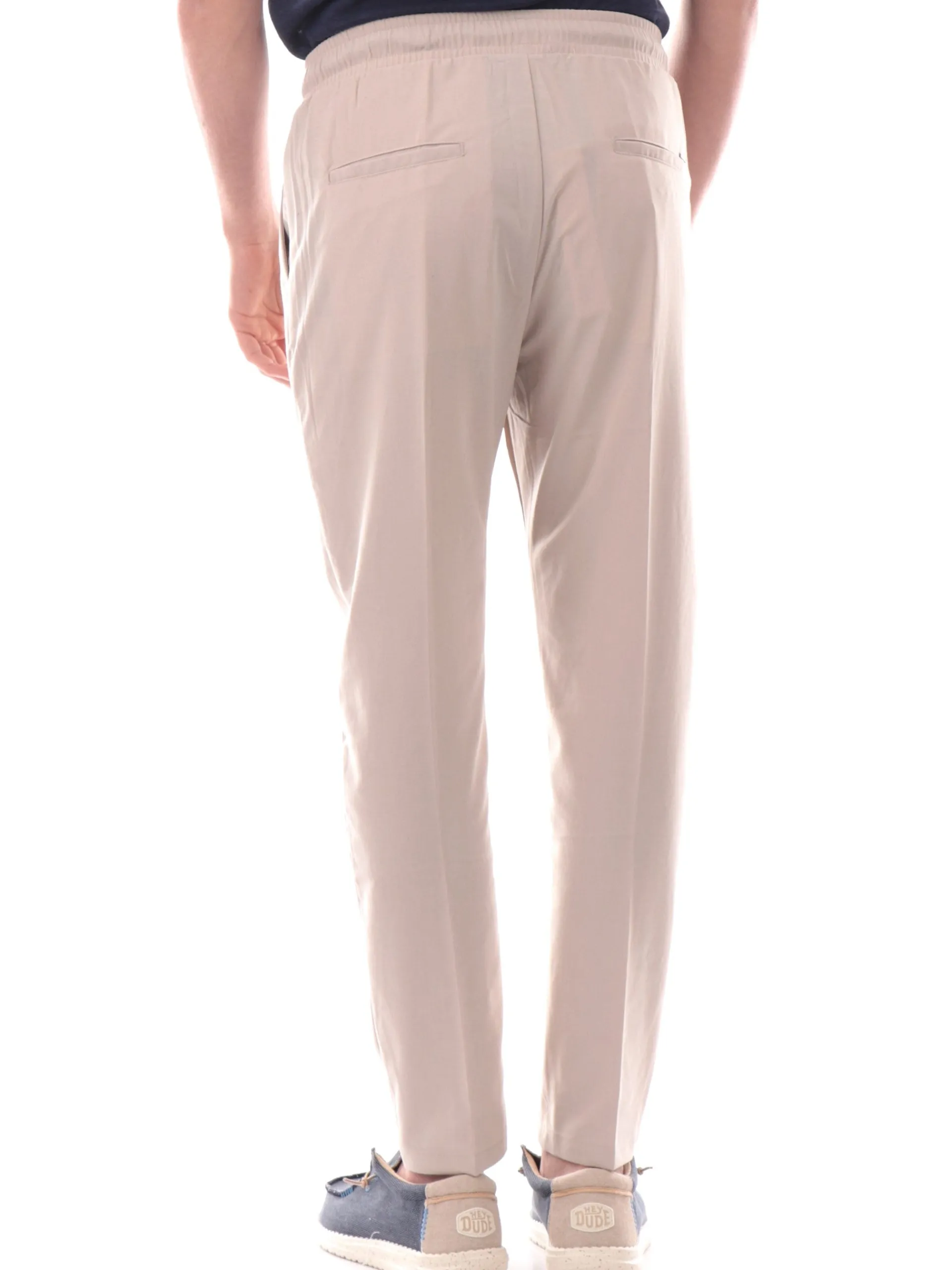 GIANNI LUPO Pantaloni*Pantaloni beige da uomo con coulisse Leonard GL003BDS25