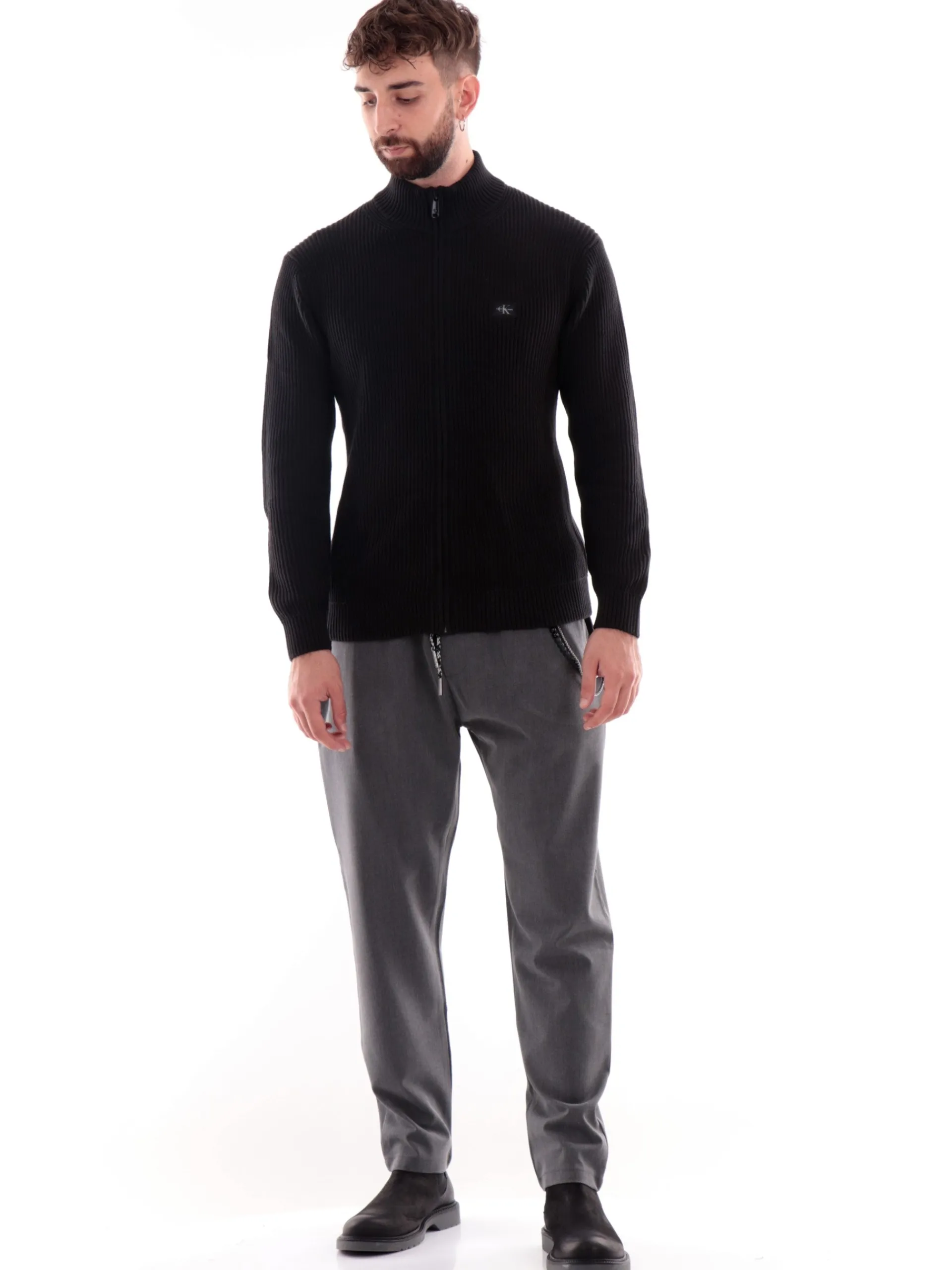 GIANNI LUPO Pantaloni*Pantaloni grigi da uomo Leonard con laccio GL5107BDF24