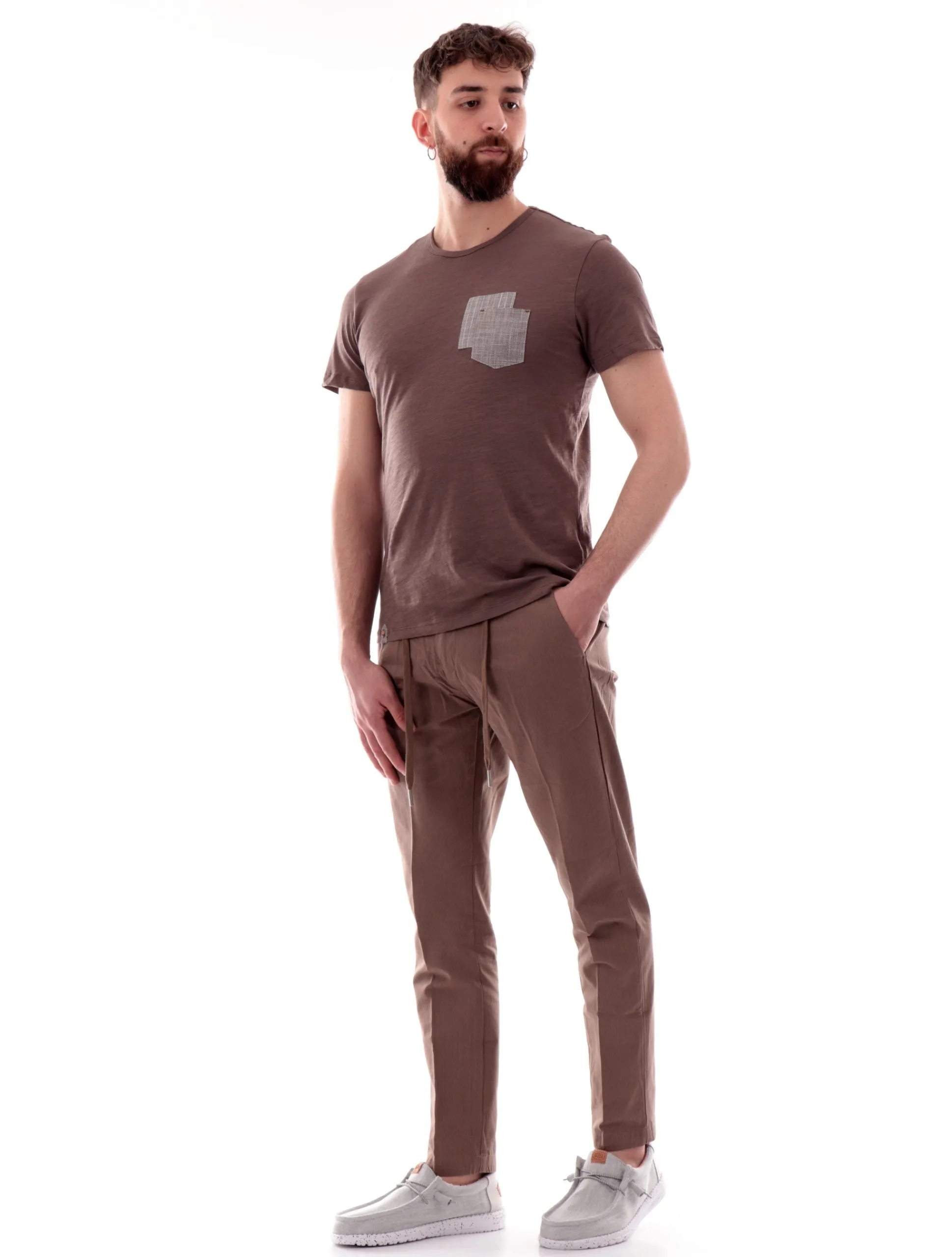 GIANNI LUPO Pantaloni*Pantaloni marroni Michigan da uomo Chino GL5171BD