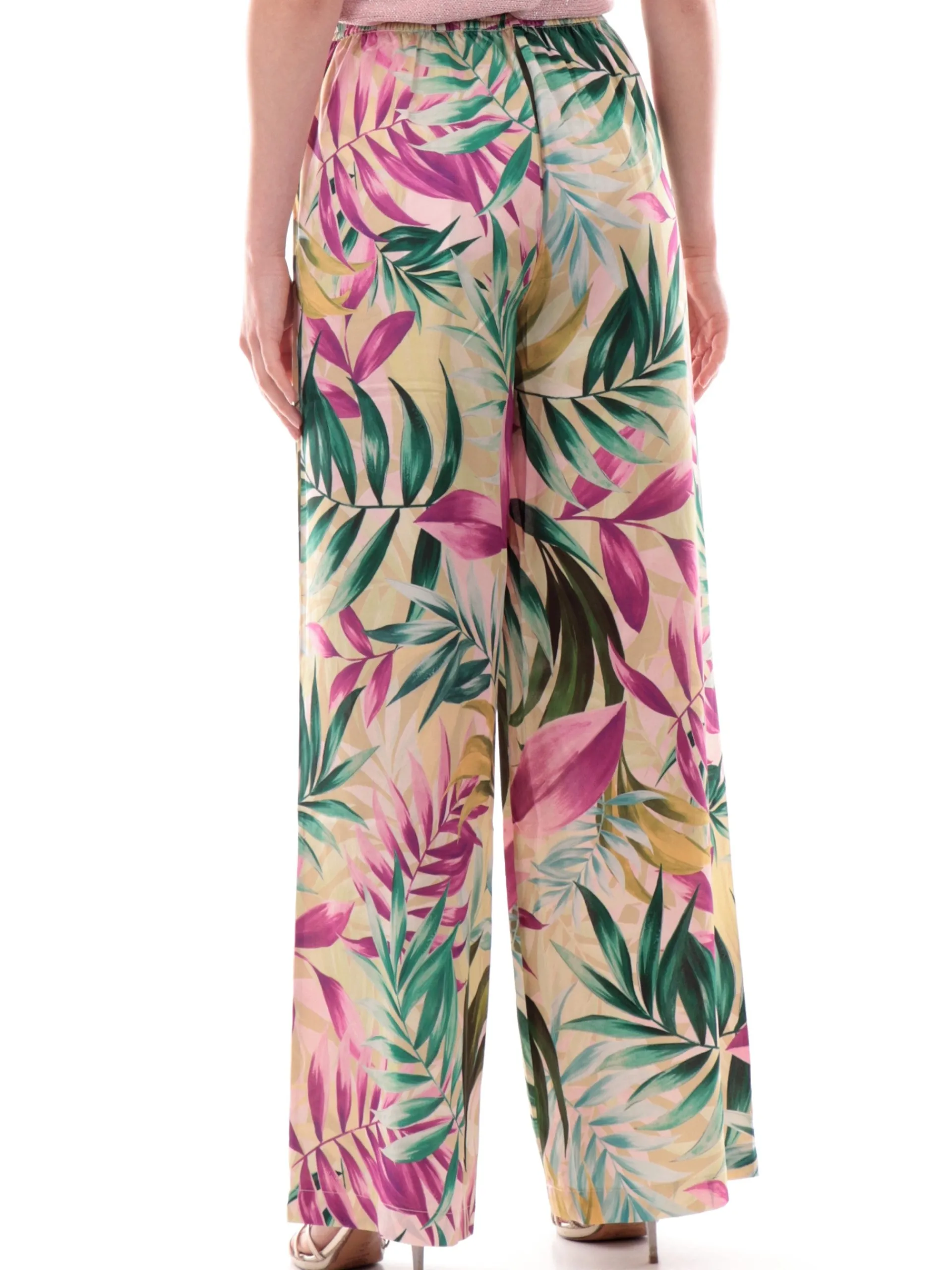 GUESS Pantaloni*Pantaloni donna a fantasia floreale palazzo Ines Wide Leg W5GB11WH9C2P8FY
