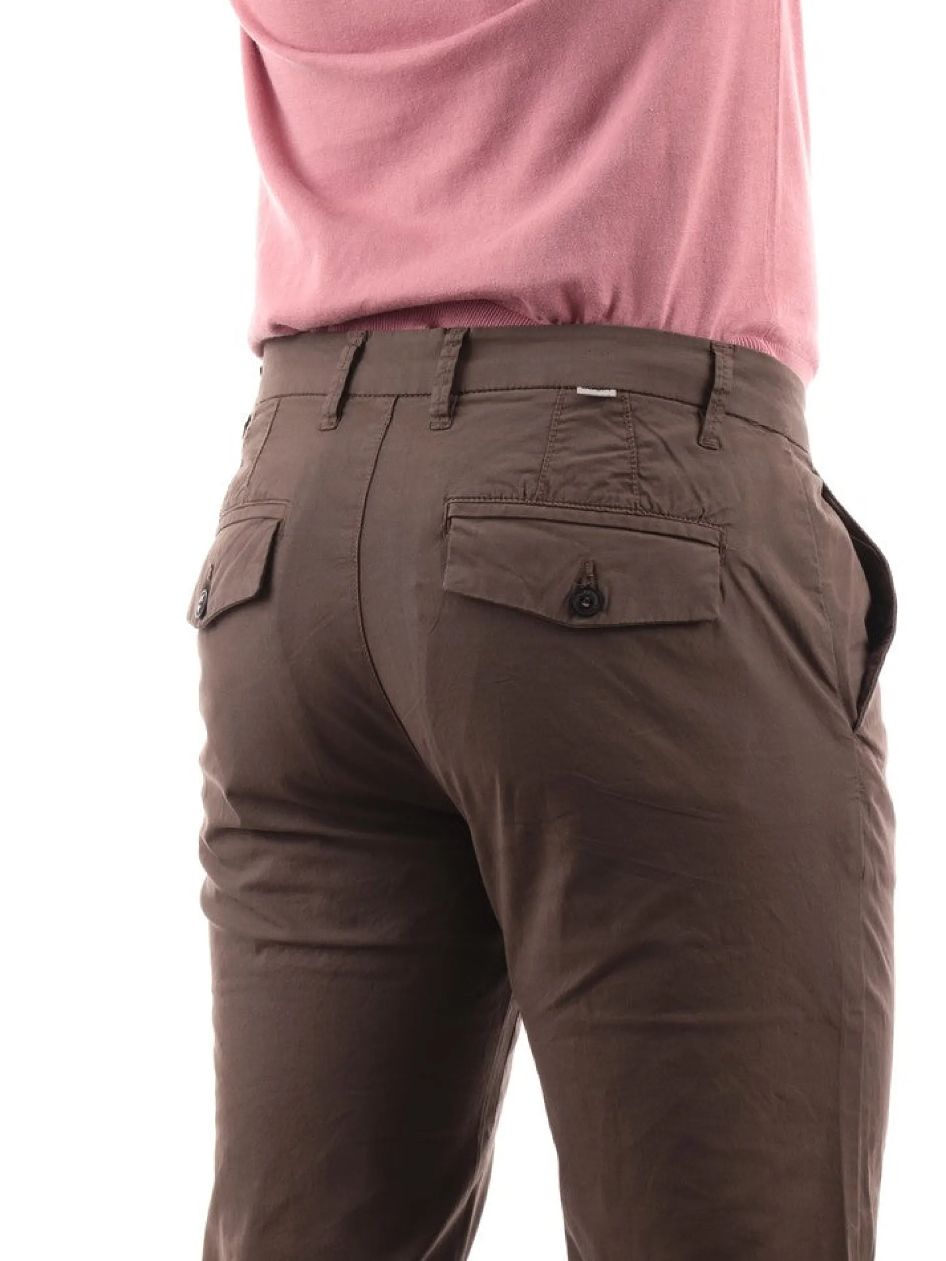 IMPURE Pantaloni*Pantaloni Marroni da uomo Chino popeline cotone slim fit CHL4298C