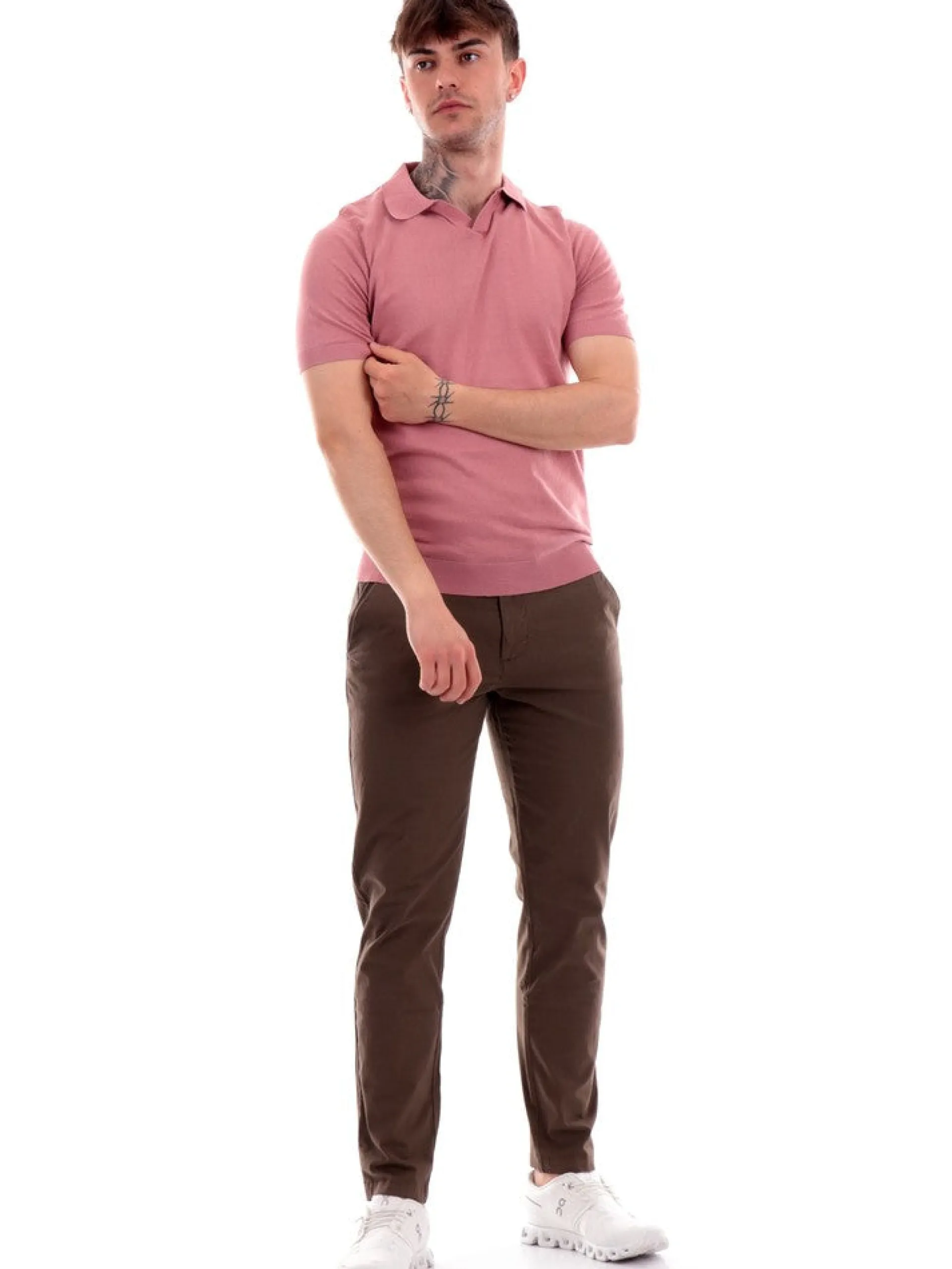 IMPURE Pantaloni*Pantaloni Marroni da uomo Chino popeline cotone slim fit CHL4298C