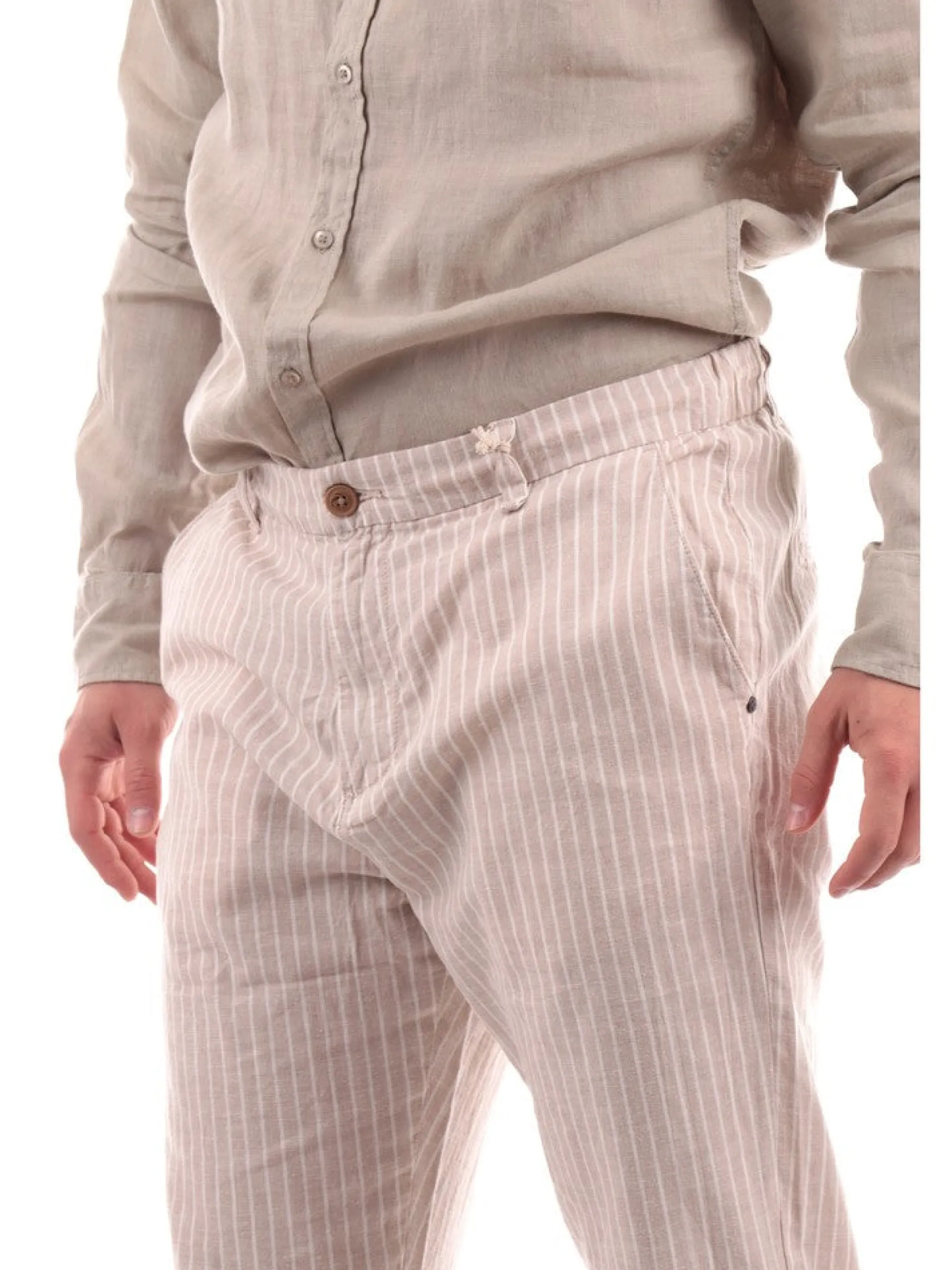 IMPURE Pantaloni*Pantaloni Misto Lino Chino da Uomo Loose CHL4337