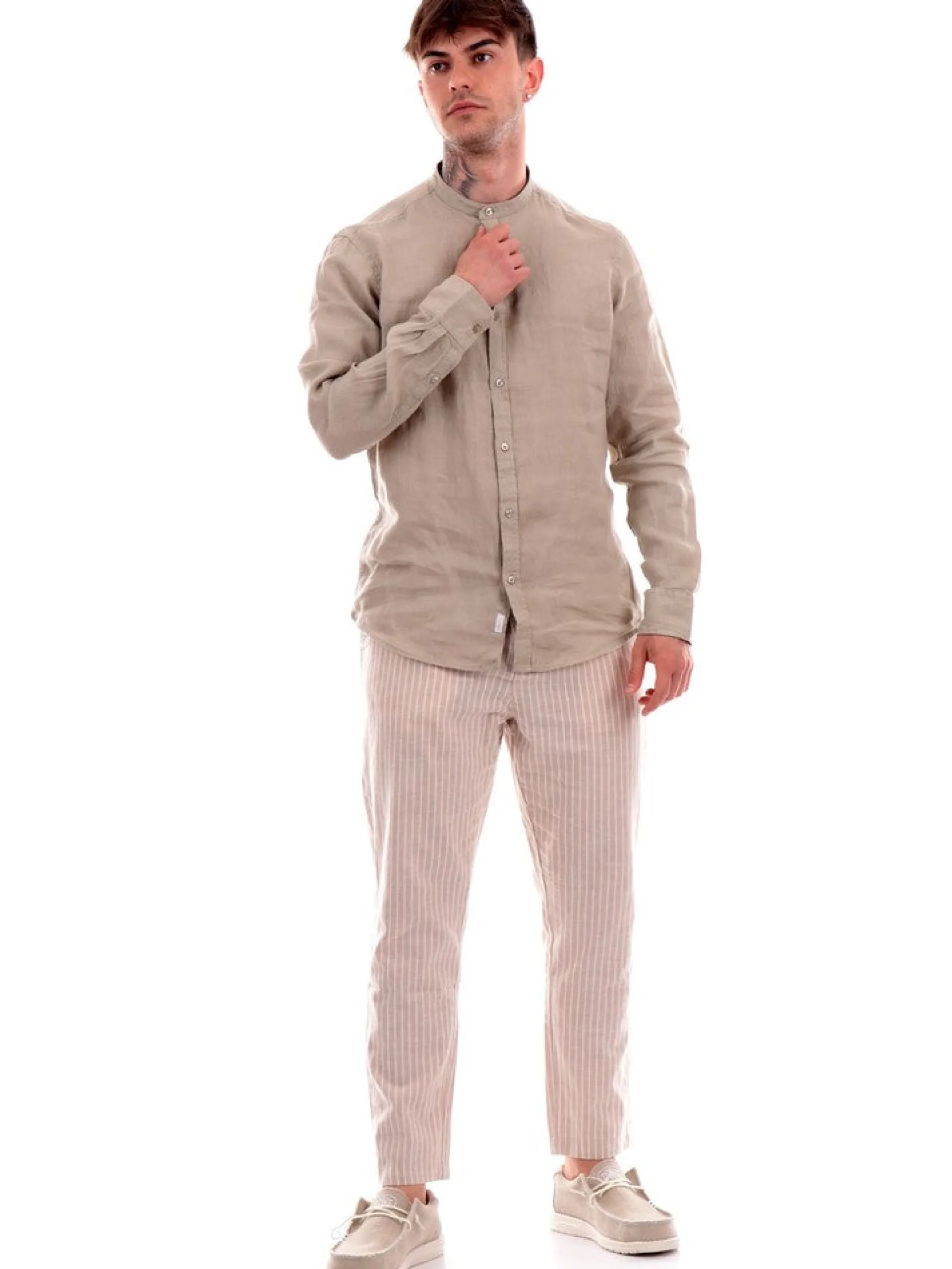IMPURE Pantaloni*Pantaloni Misto Lino Chino da Uomo Loose CHL4337