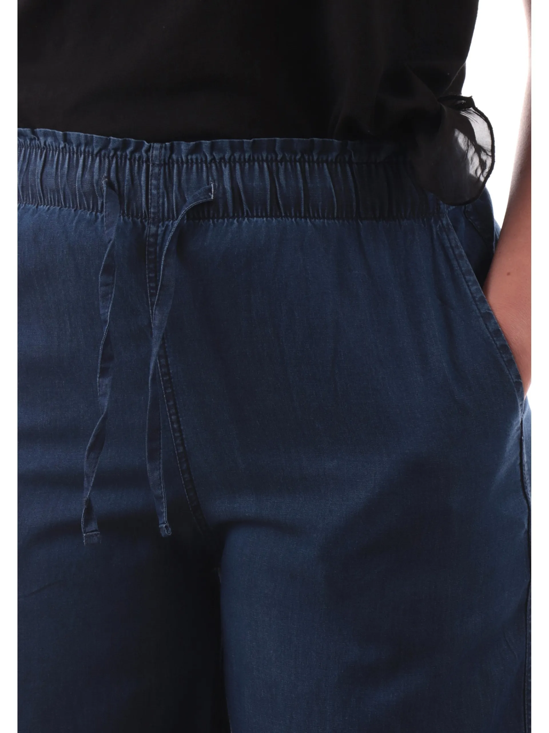 DEHA Pantaloni*Pantaloni Jeans donna a palazzo con elastico in vita A0079660151