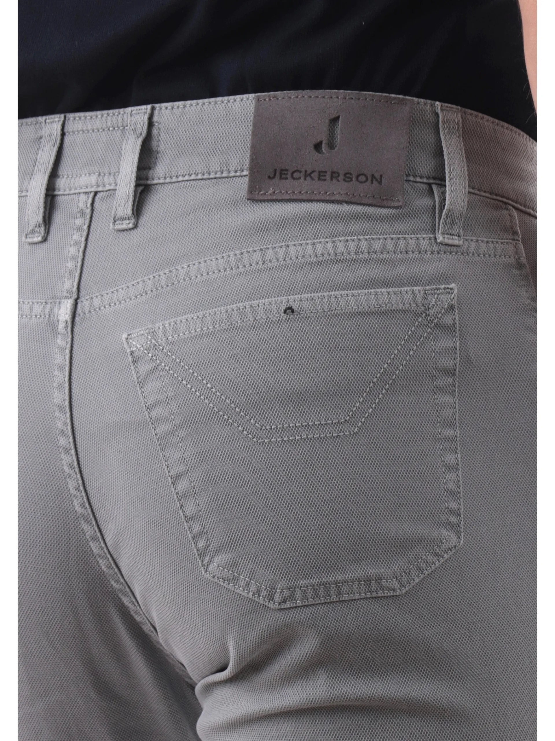 JECKERSON Pantaloni*Pantaloni jeans grigi da uomo nido d'ape John UPPA077NIDO001 6002