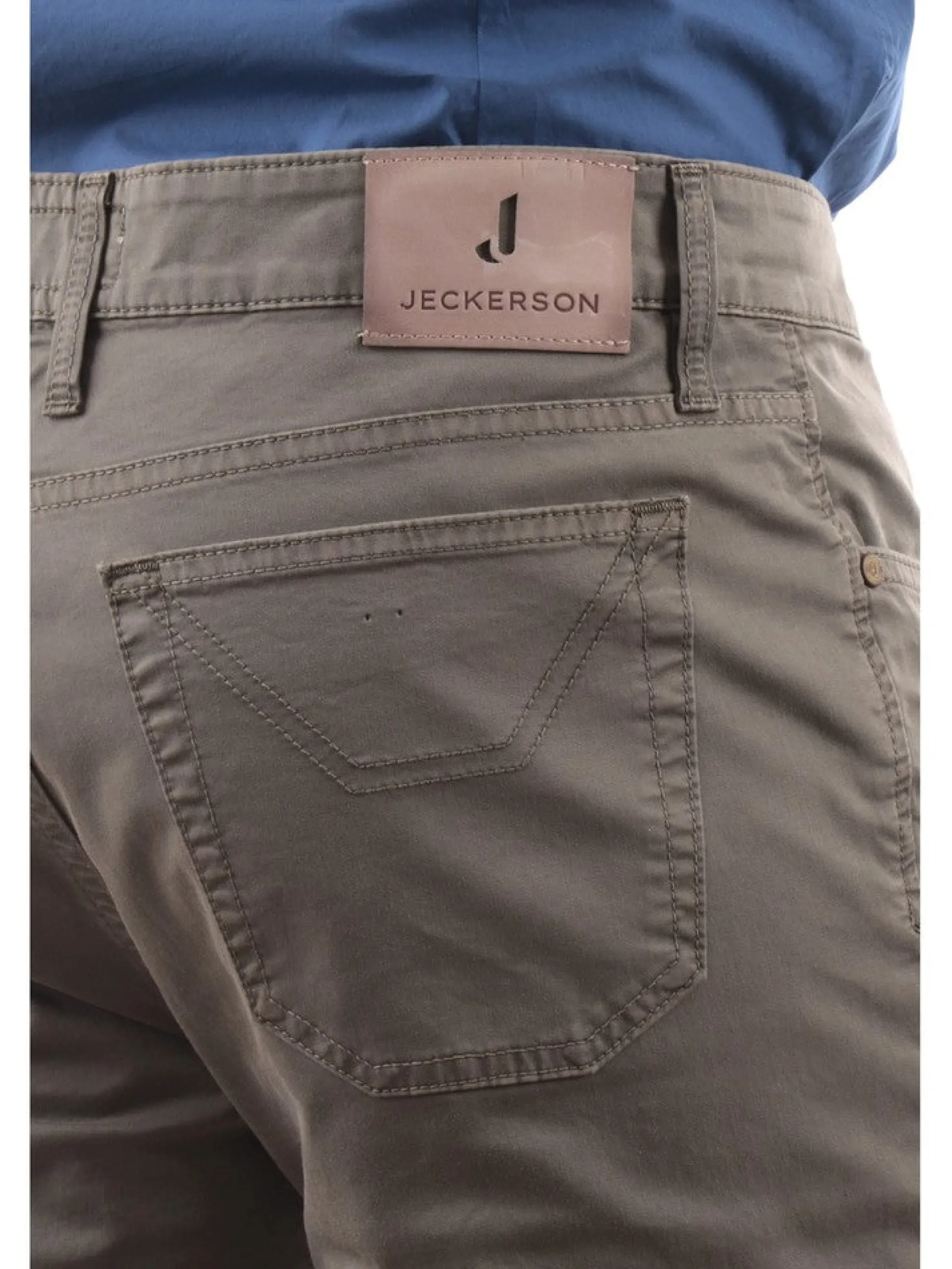 JECKERSON Pantaloni*Pantaloni jeans verdi da uomo in raso UPPA077RASO003