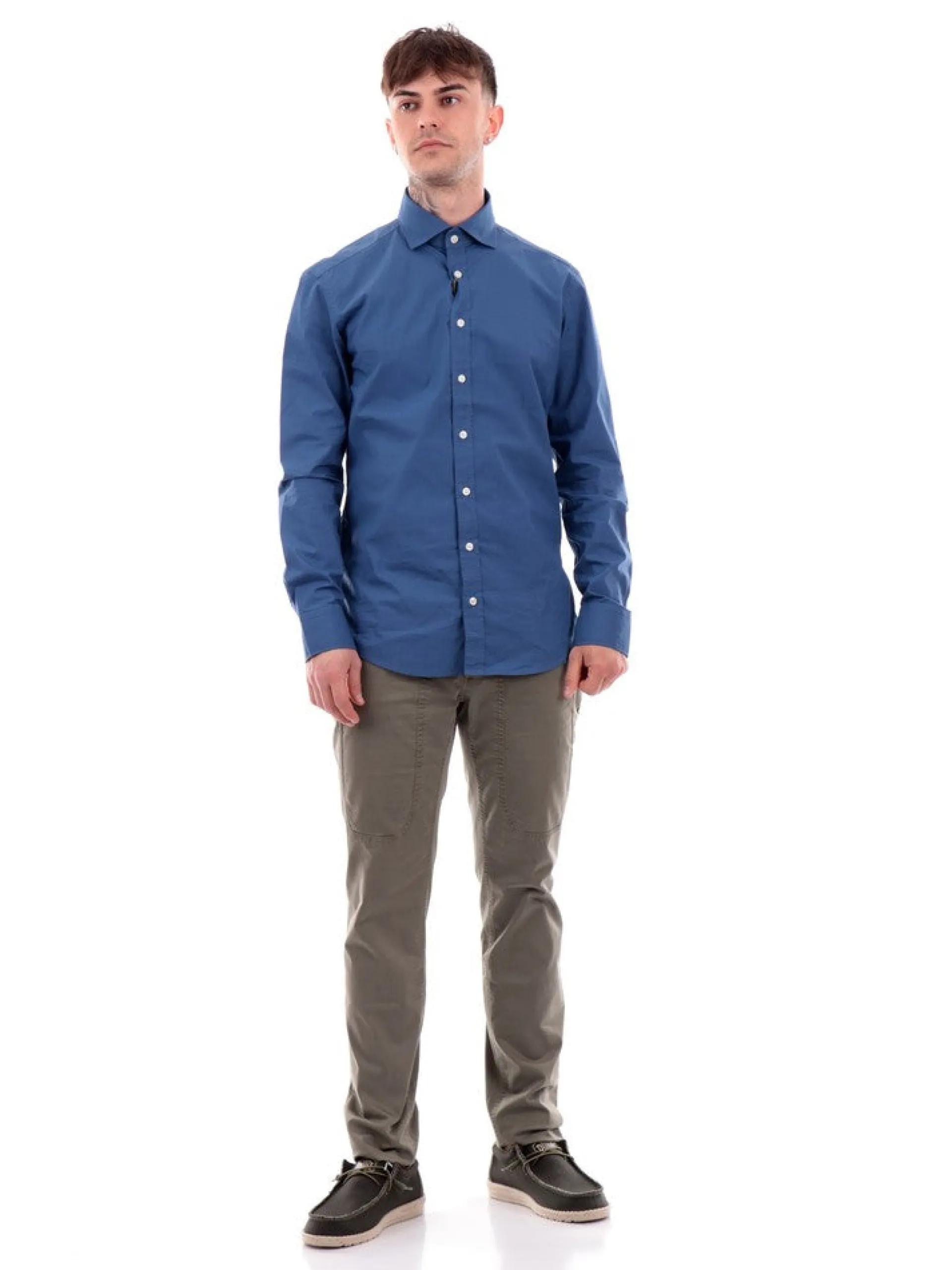 JECKERSON Pantaloni*Pantaloni jeans verdi da uomo in raso UPPA077RASO003