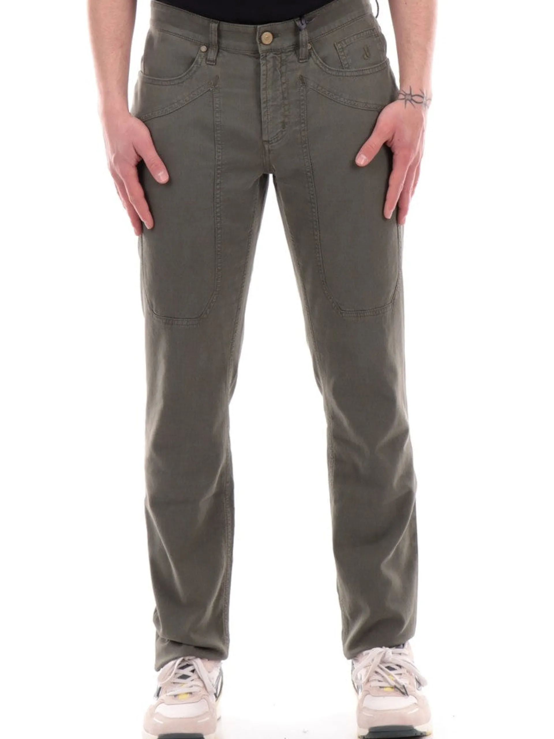 JECKERSON Pantaloni*Pantaloni jeans verdi da uomo John UPPA077NIDO001