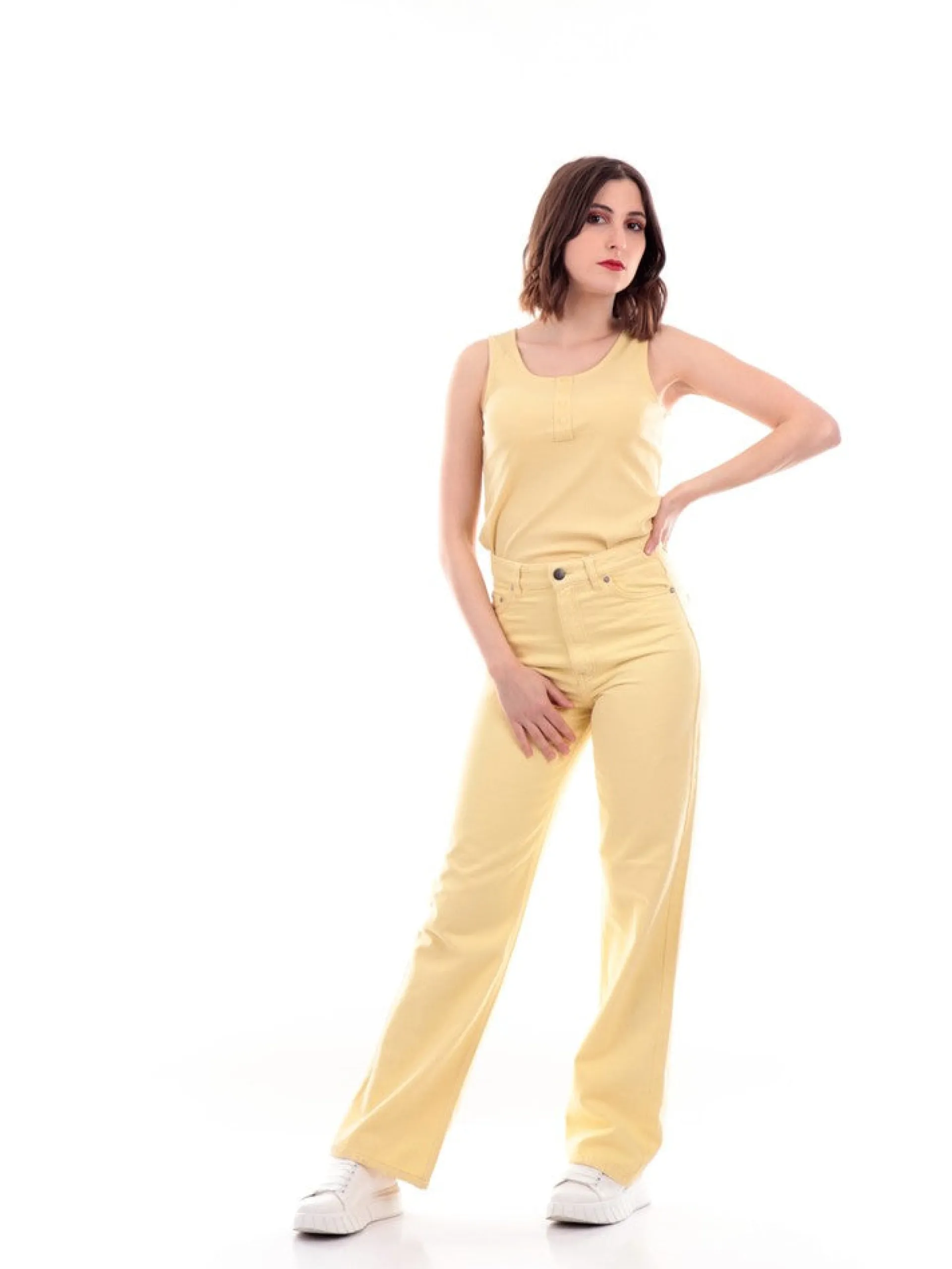 ONLY Jeans*Pantaloni jeans gialli da donna Camille-Milly 15250347