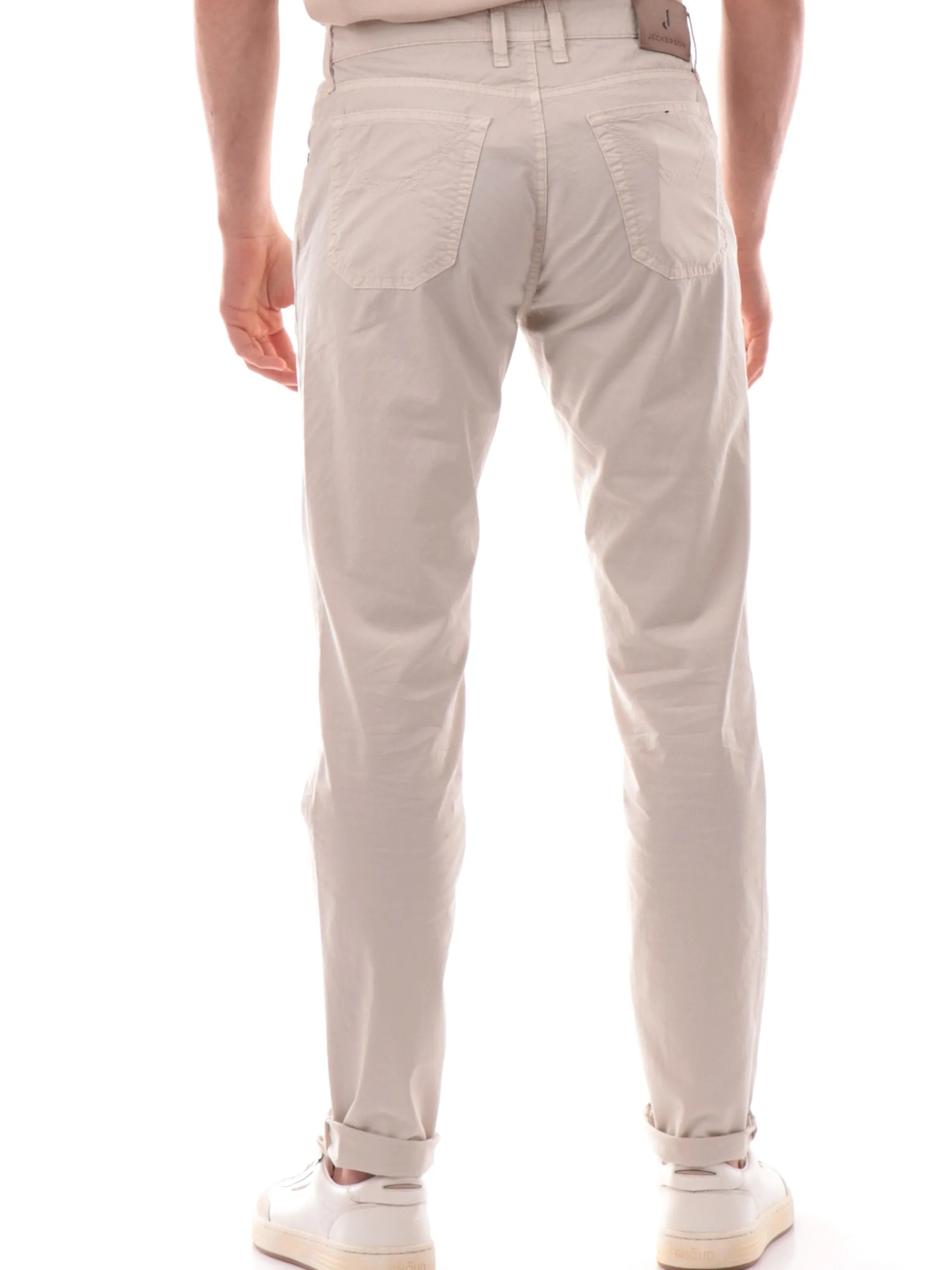 JECKERSON Pantaloni*Pantaloni John beige da uomo Slim con toppe UPPA077GABA012