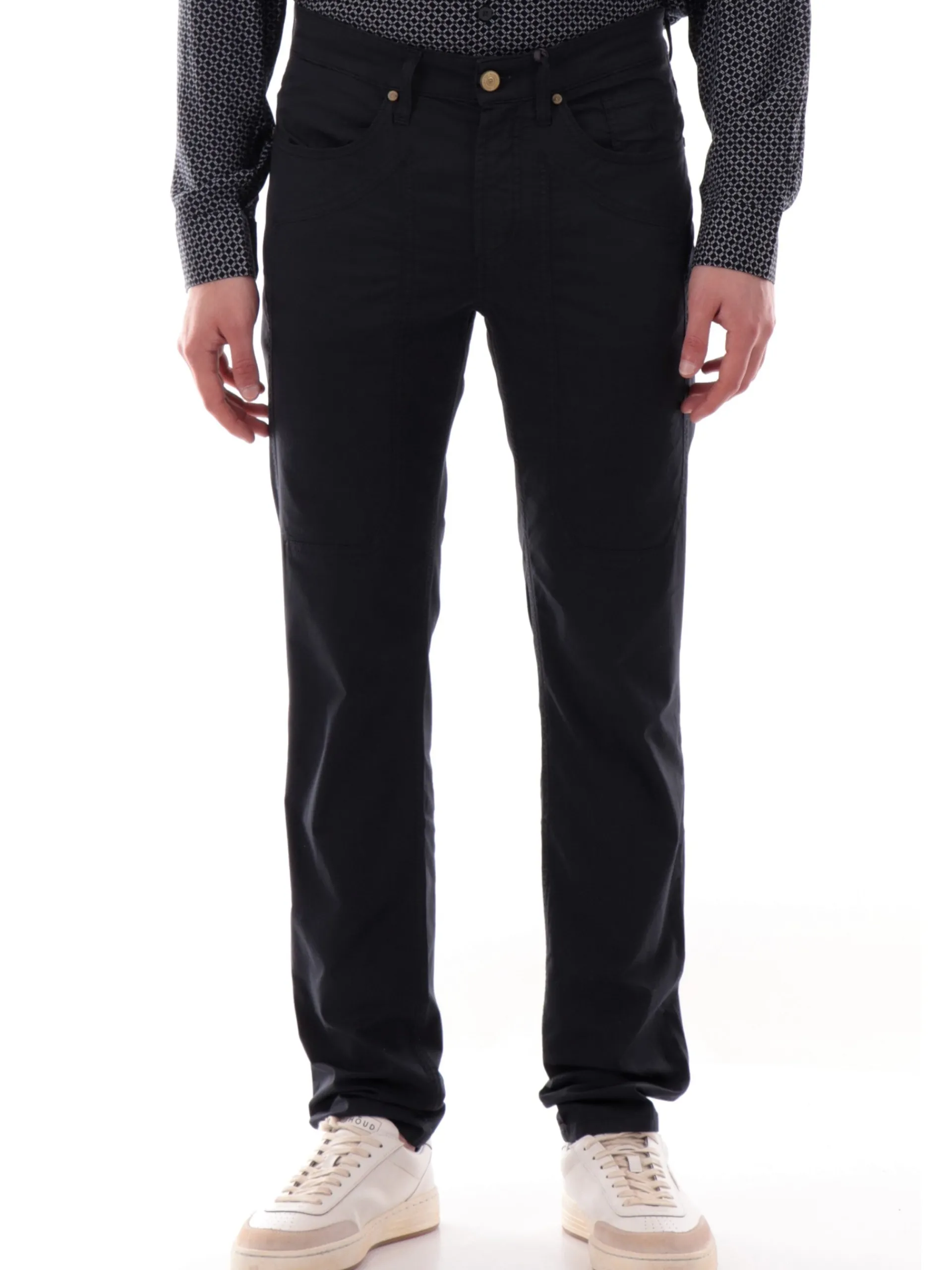 JECKERSON Pantaloni*Pantaloni John blu da uomo Slim con toppe UPPA077GABA012