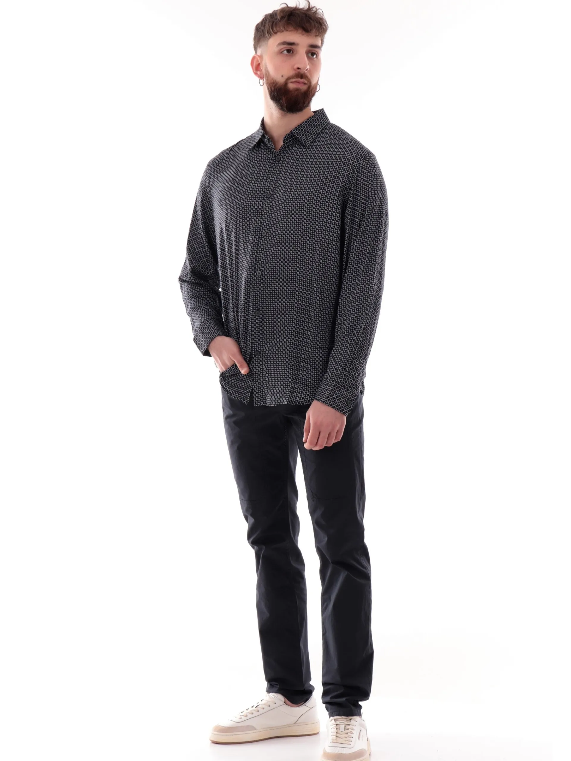 JECKERSON Pantaloni*Pantaloni John blu da uomo Slim con toppe UPPA077GABA012