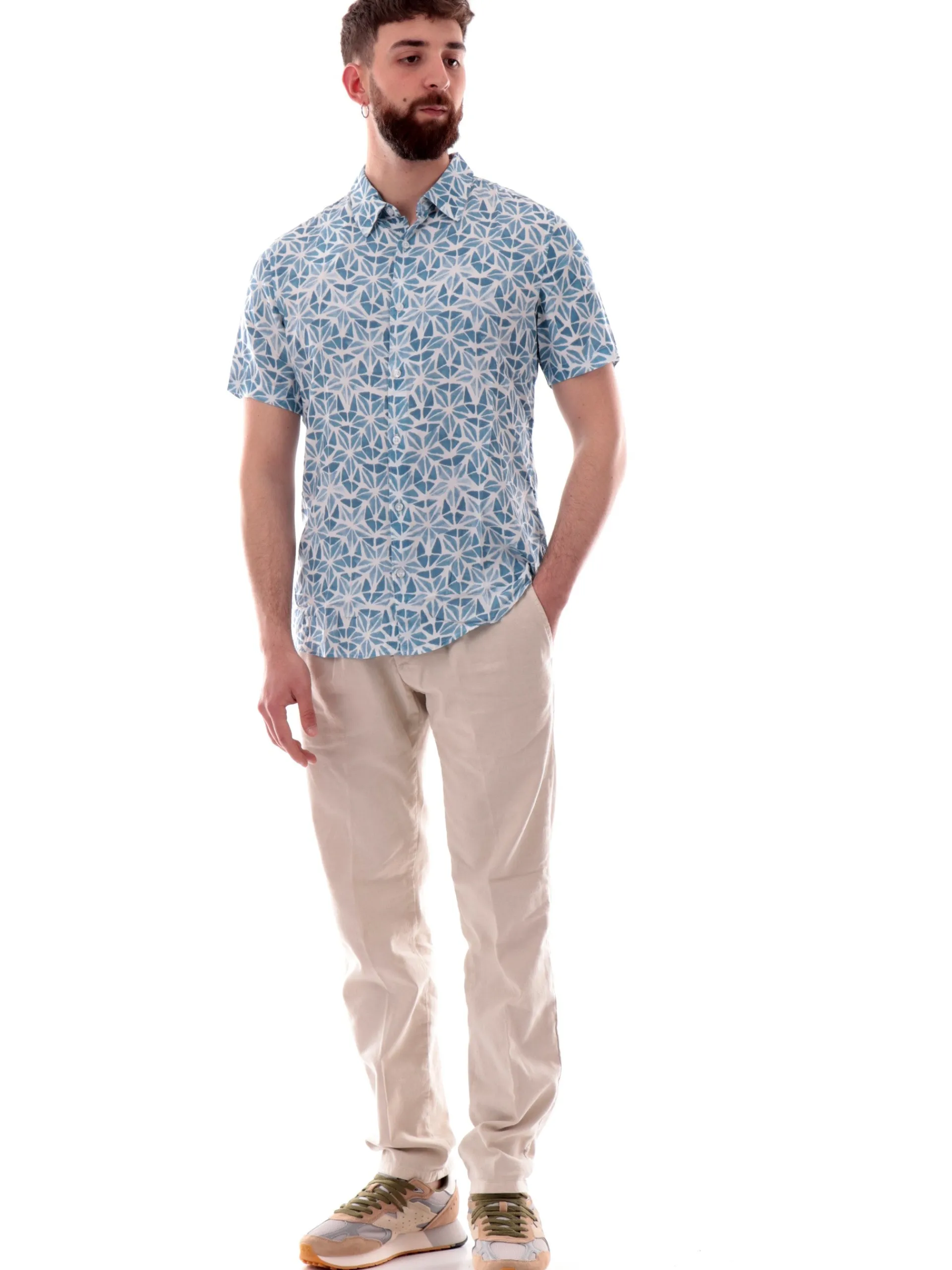 MODFITTERS Pantaloni*Pantaloni lino beige da uomo PARKLANELINO